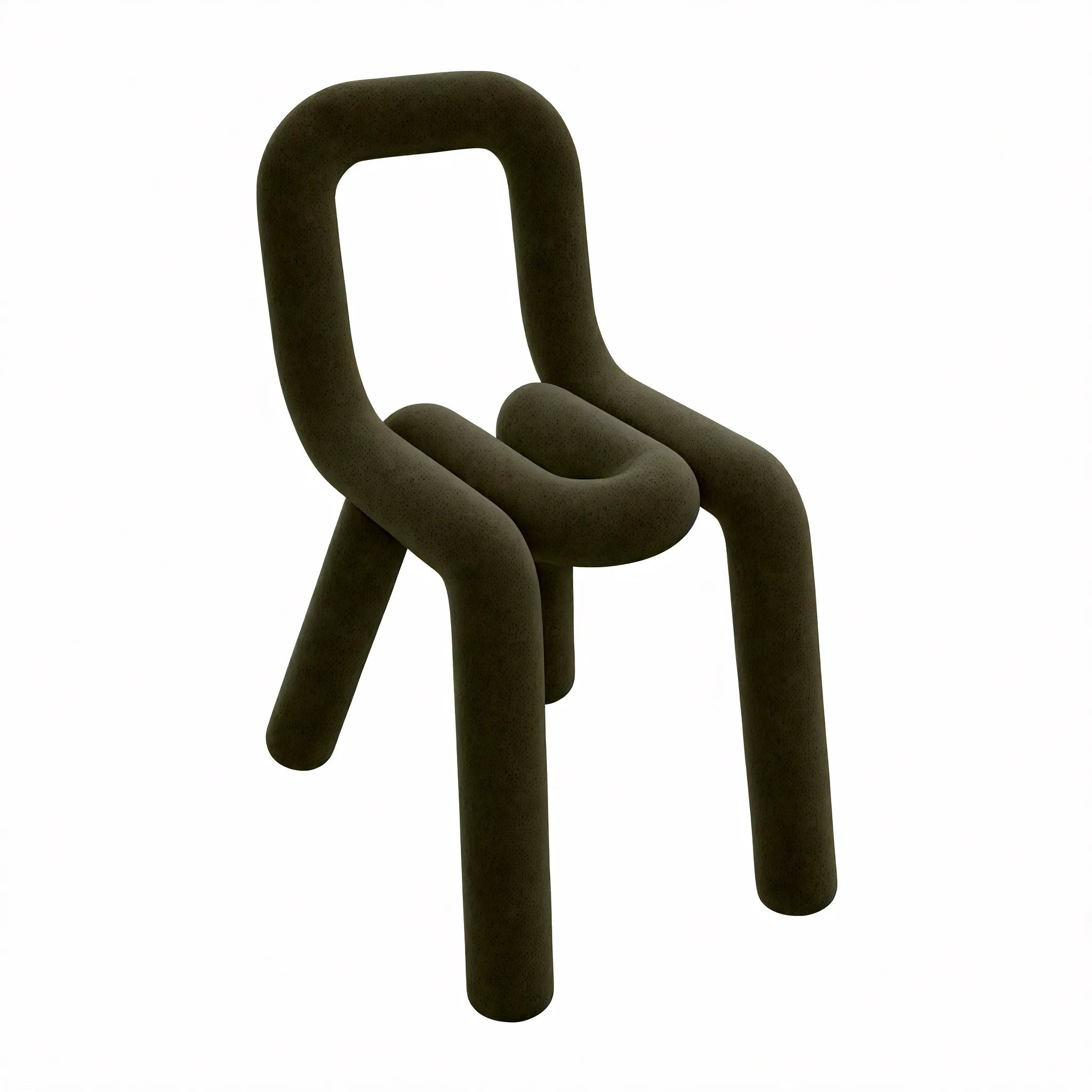 Funky Form: Bouclé Loop Chair Aescraft Army Green