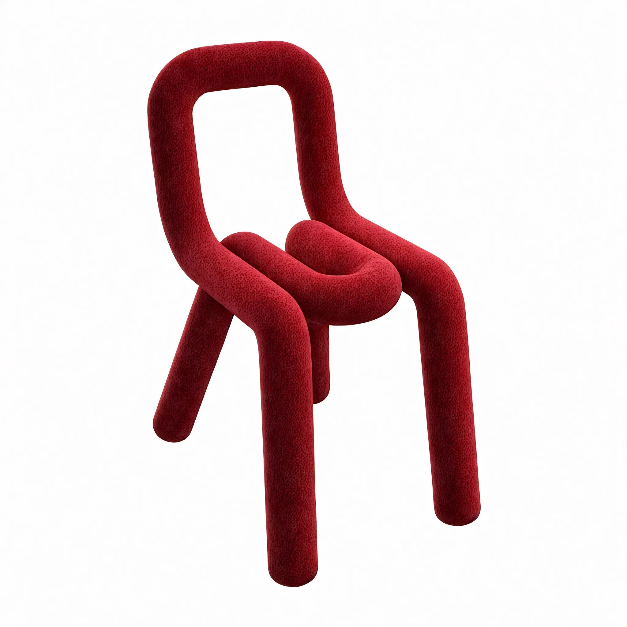 Funky Form: Bouclé Loop Chair Aescraft Red