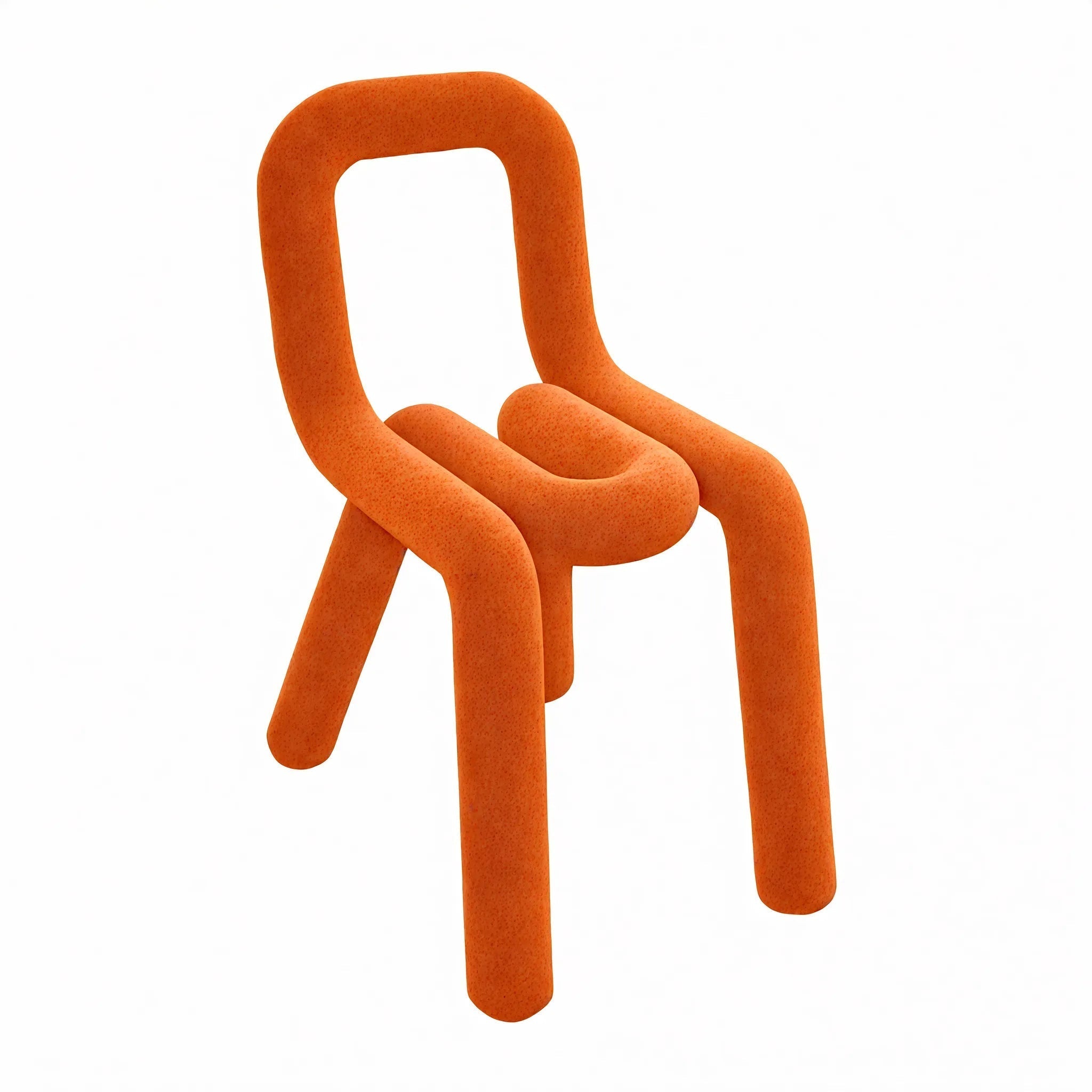 Funky Form: Bouclé Loop Chair Aescraft Orange