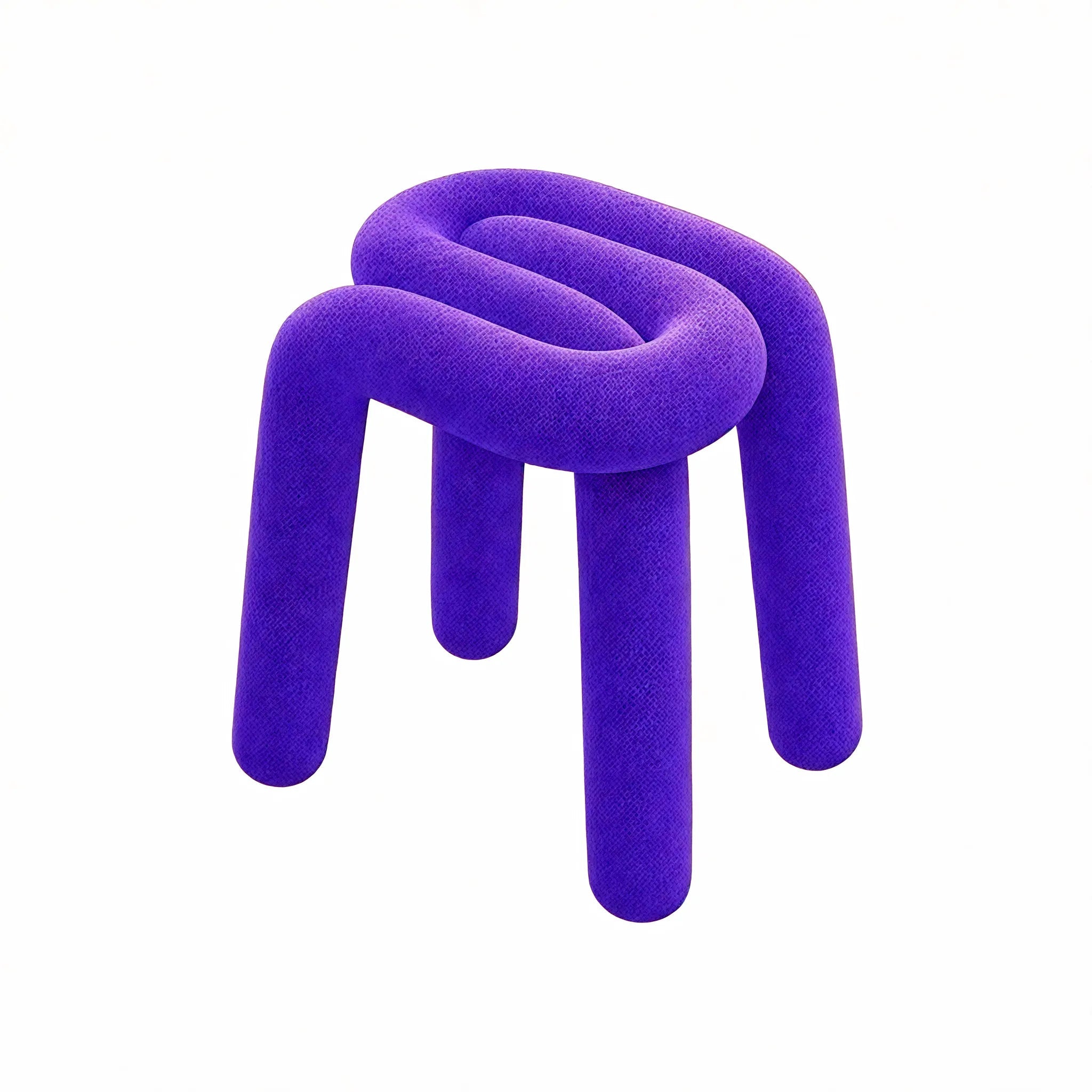 Funky Form:The Bold Bouclé Loop Stool Aescraft Purple