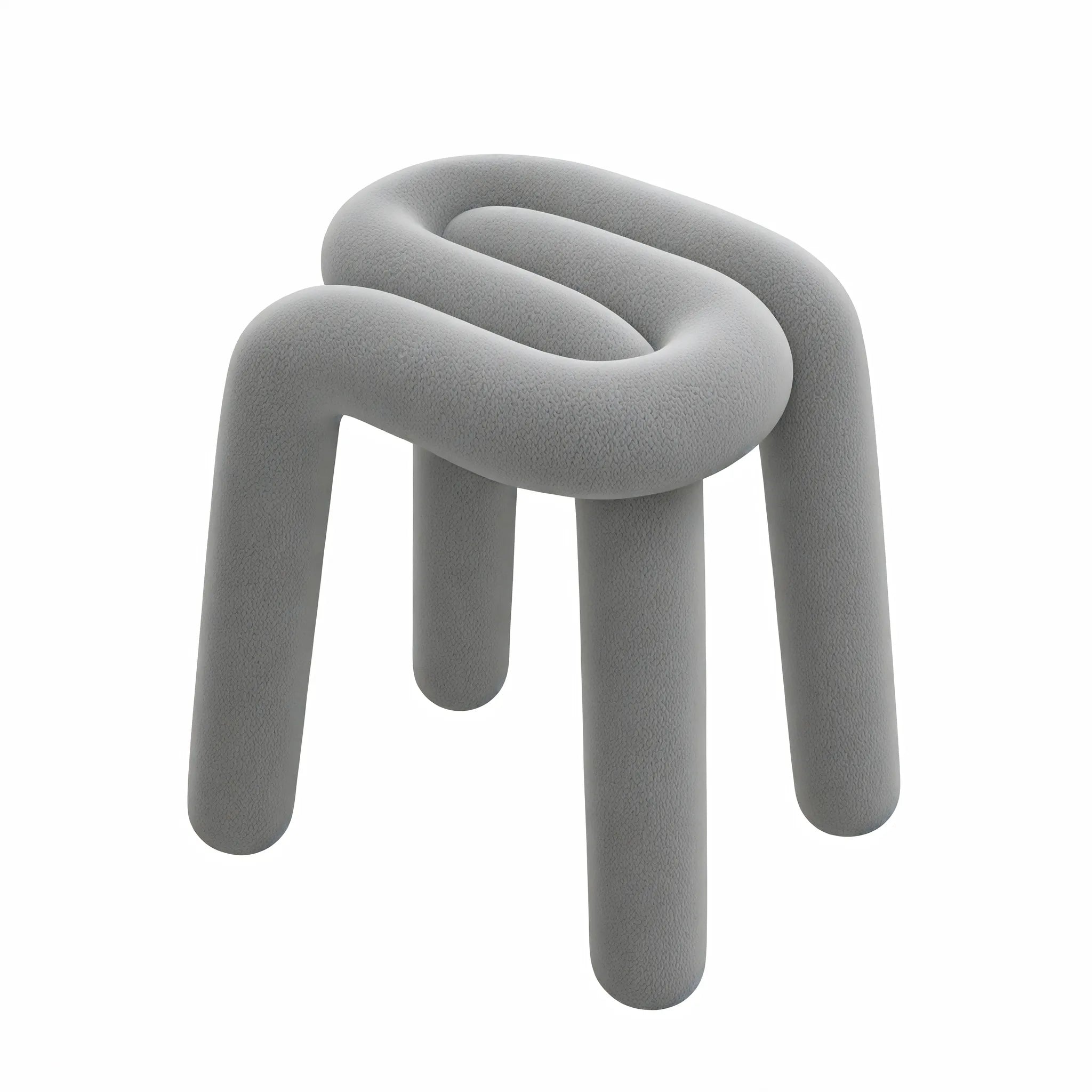 Funky Form:The Bold Bouclé Loop Stool Aescraft Dark Gray