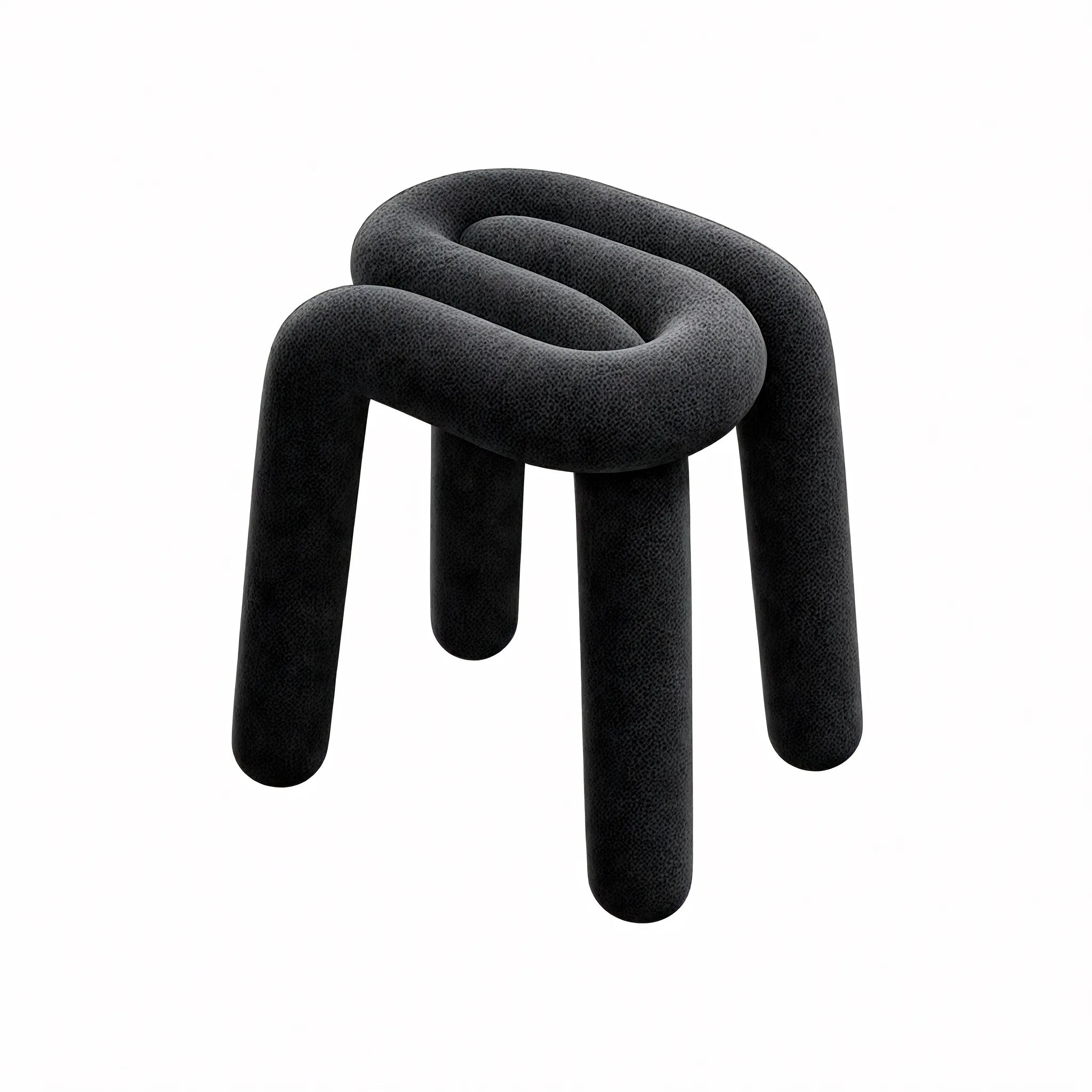 Funky Form:The Bold Bouclé Loop Stool Aescraft Black
