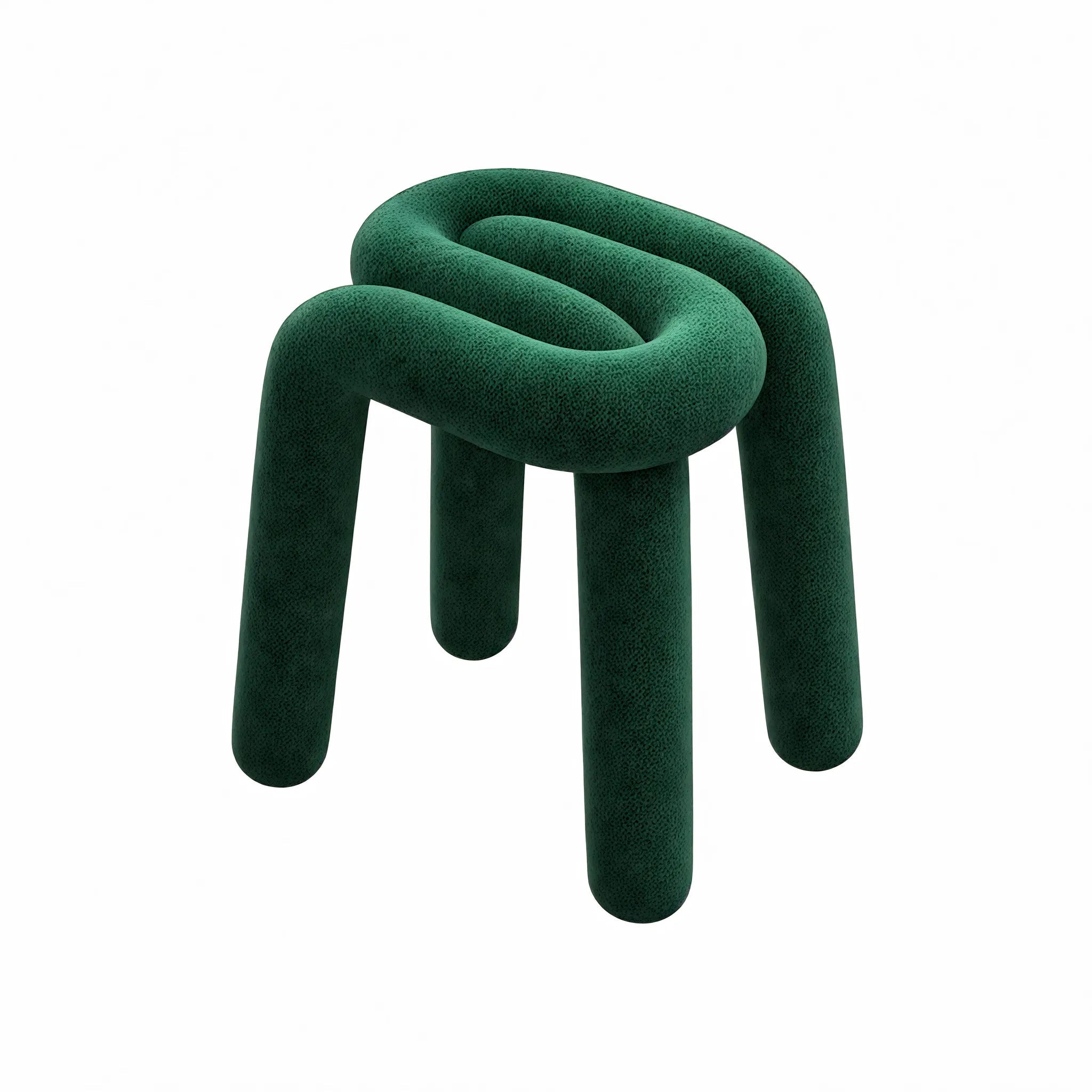 Funky Form:The Bold Bouclé Loop Stool Aescraft Green