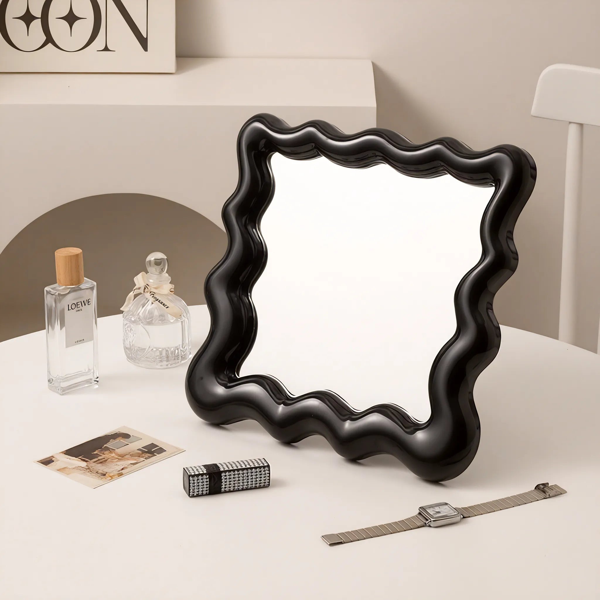 Glimmer & Gather – INS-Inspired Mirror Tray Organizer Aescraft