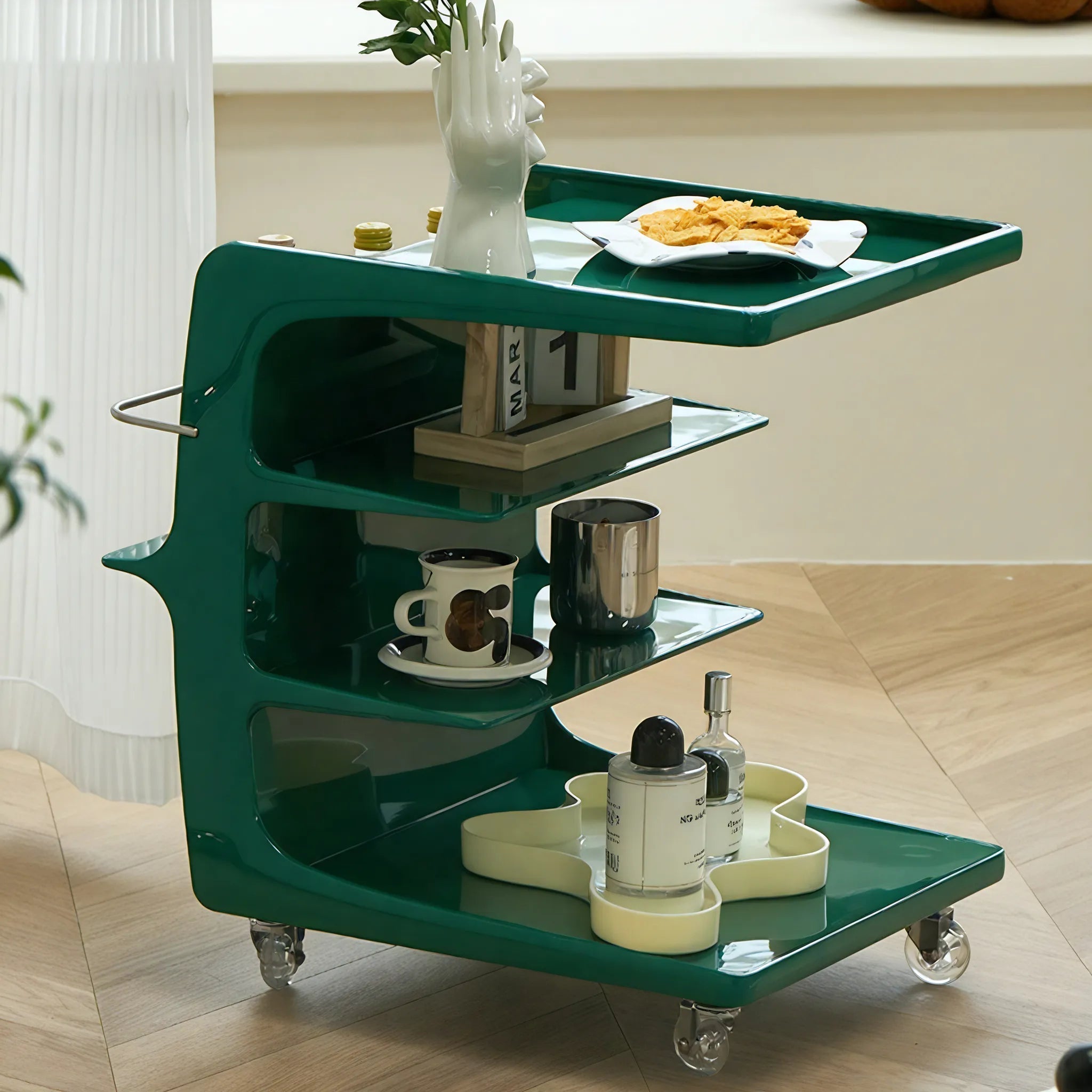Glossy Glide Organizer Cart Aescraft