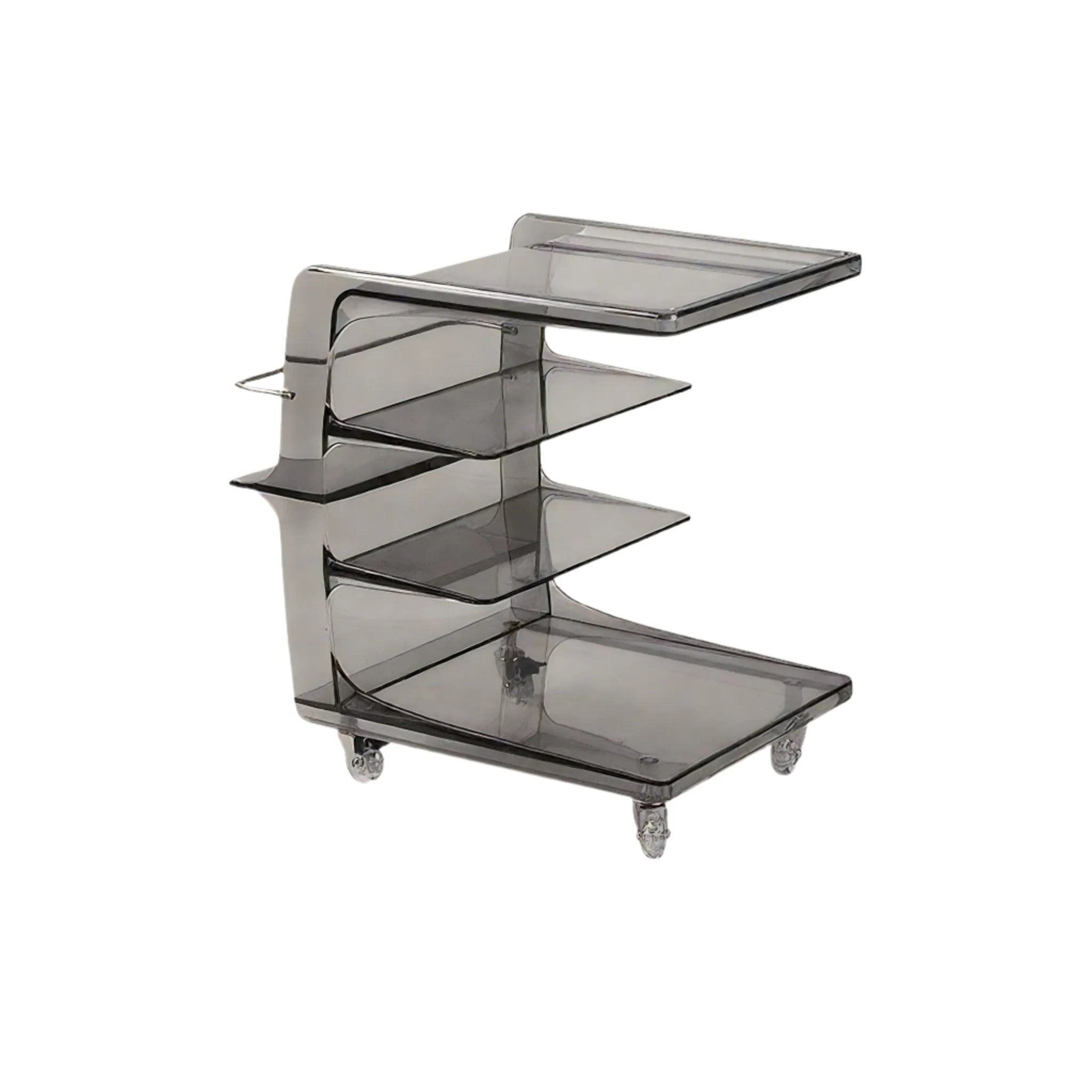 Glossy Glide Organizer Cart Aescraft Translucent Gray