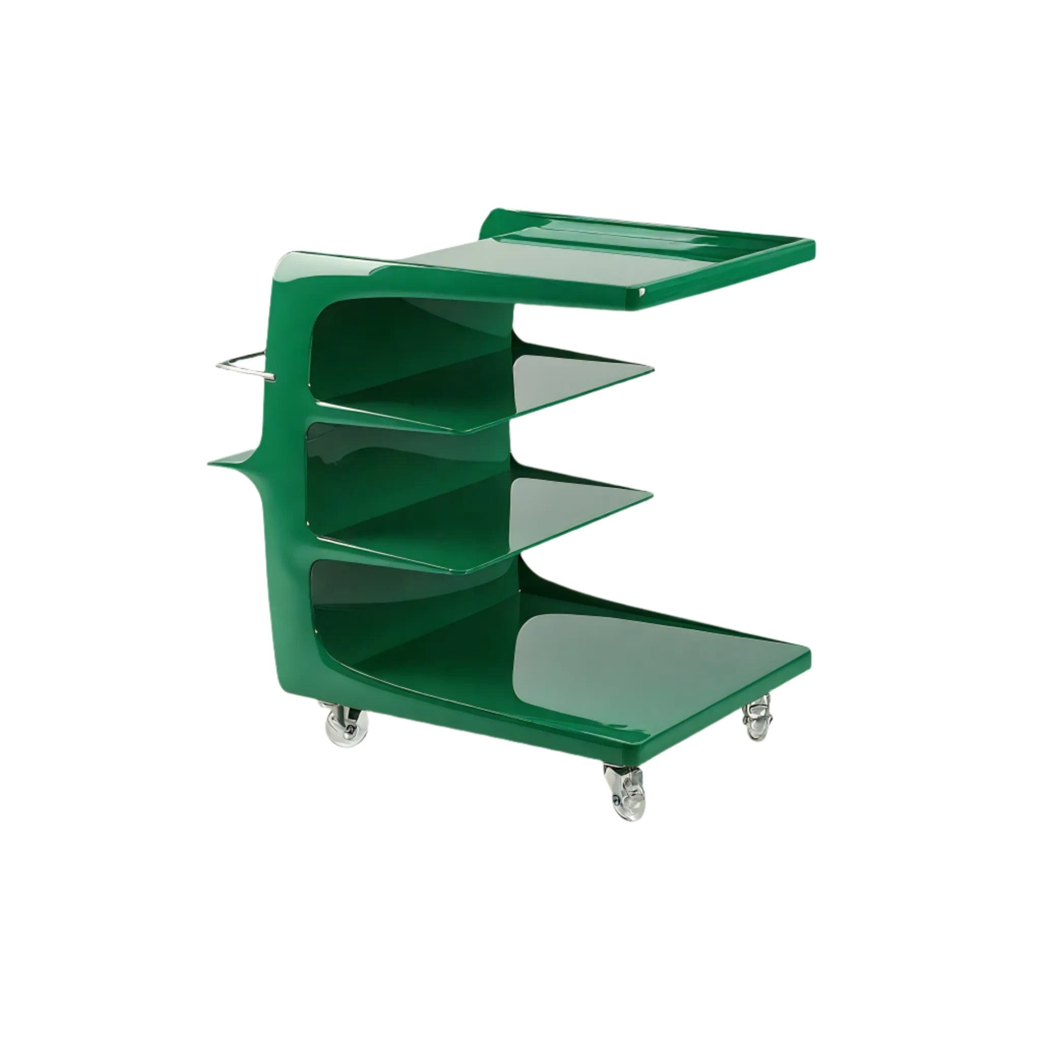 Glossy Glide Organizer Cart Aescraft Solid Green