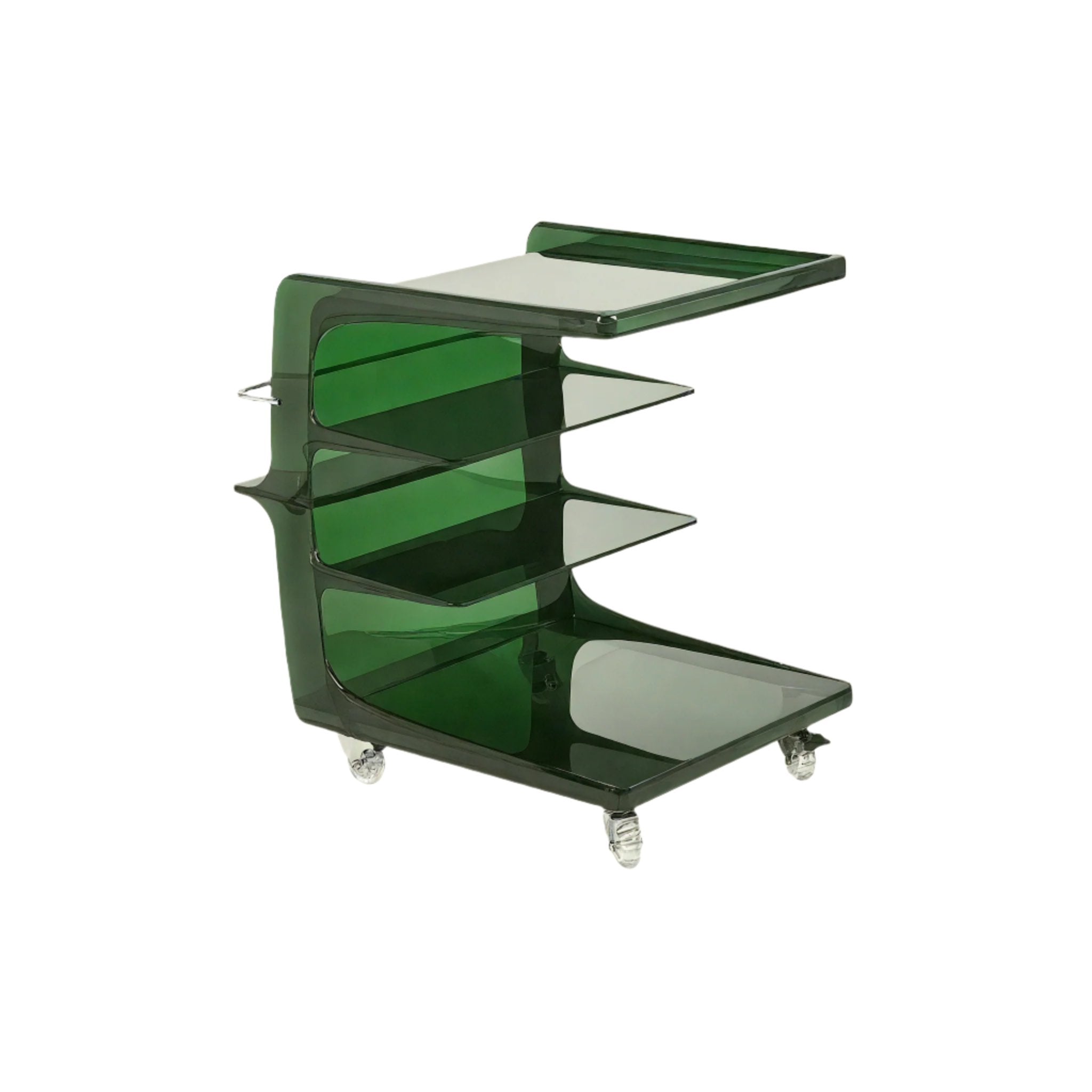 Glossy Glide Organizer Cart Aescraft Translucent Green