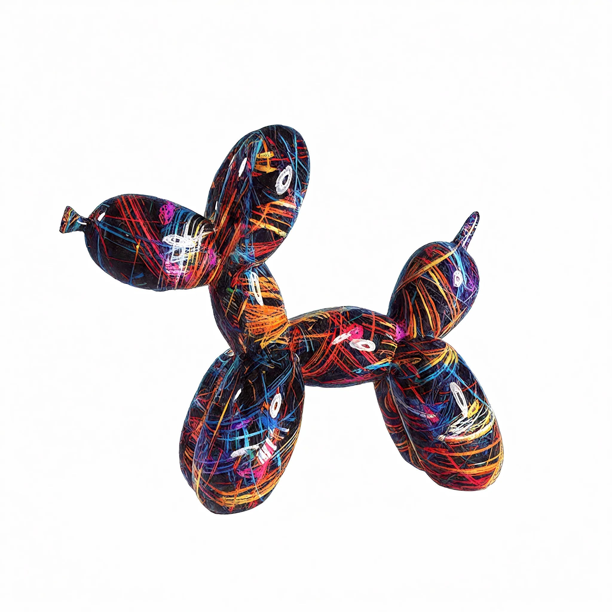 Graffiti Balloon Dog Figurine customized Aescraft Fireworks