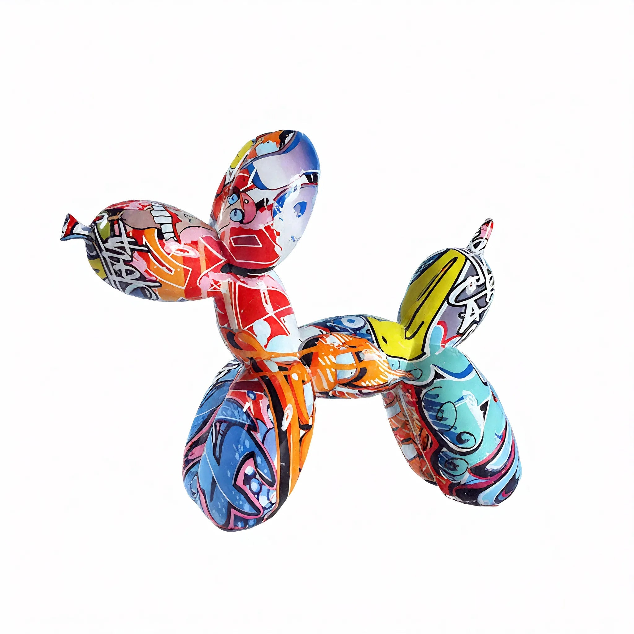 Graffiti Balloon Dog Figurine customized Aescraft Graffiti