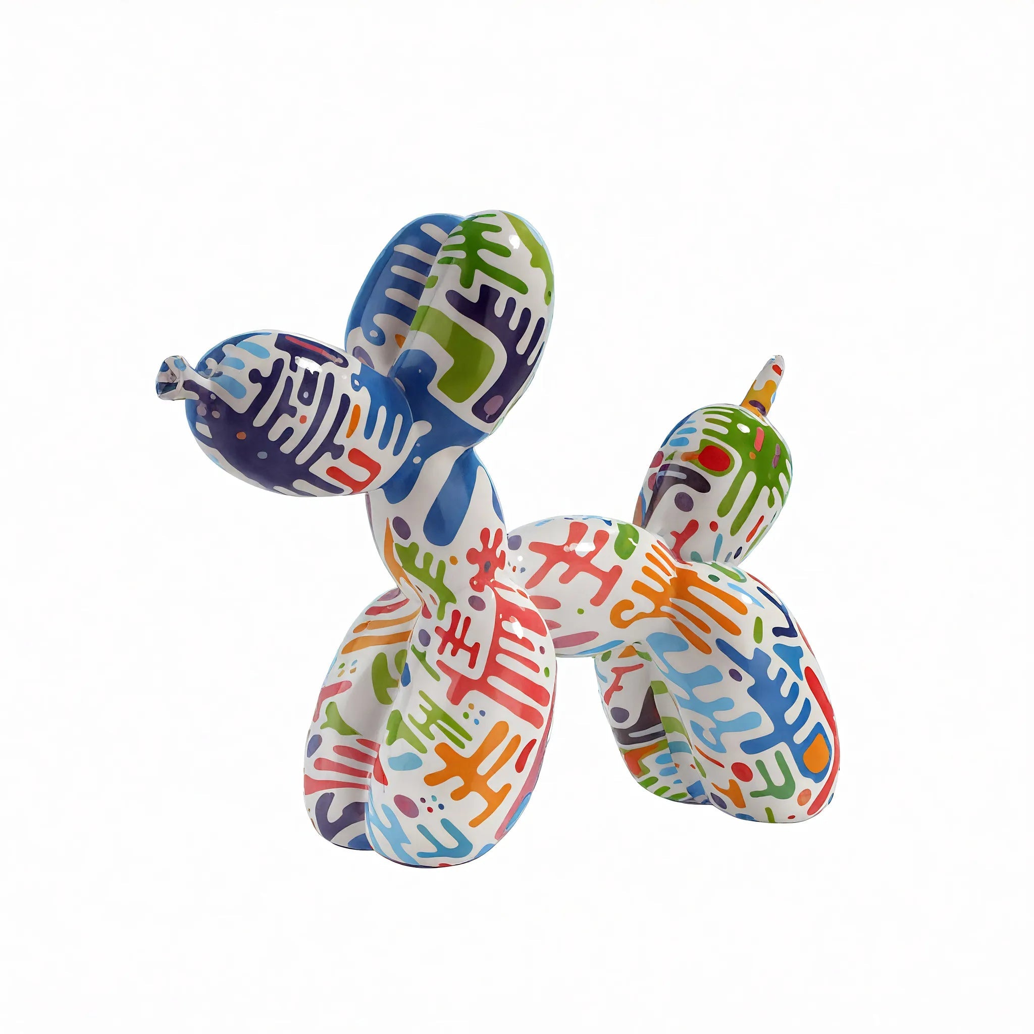 Graffiti Balloon Dog Figurine customized Aescraft Water Color
