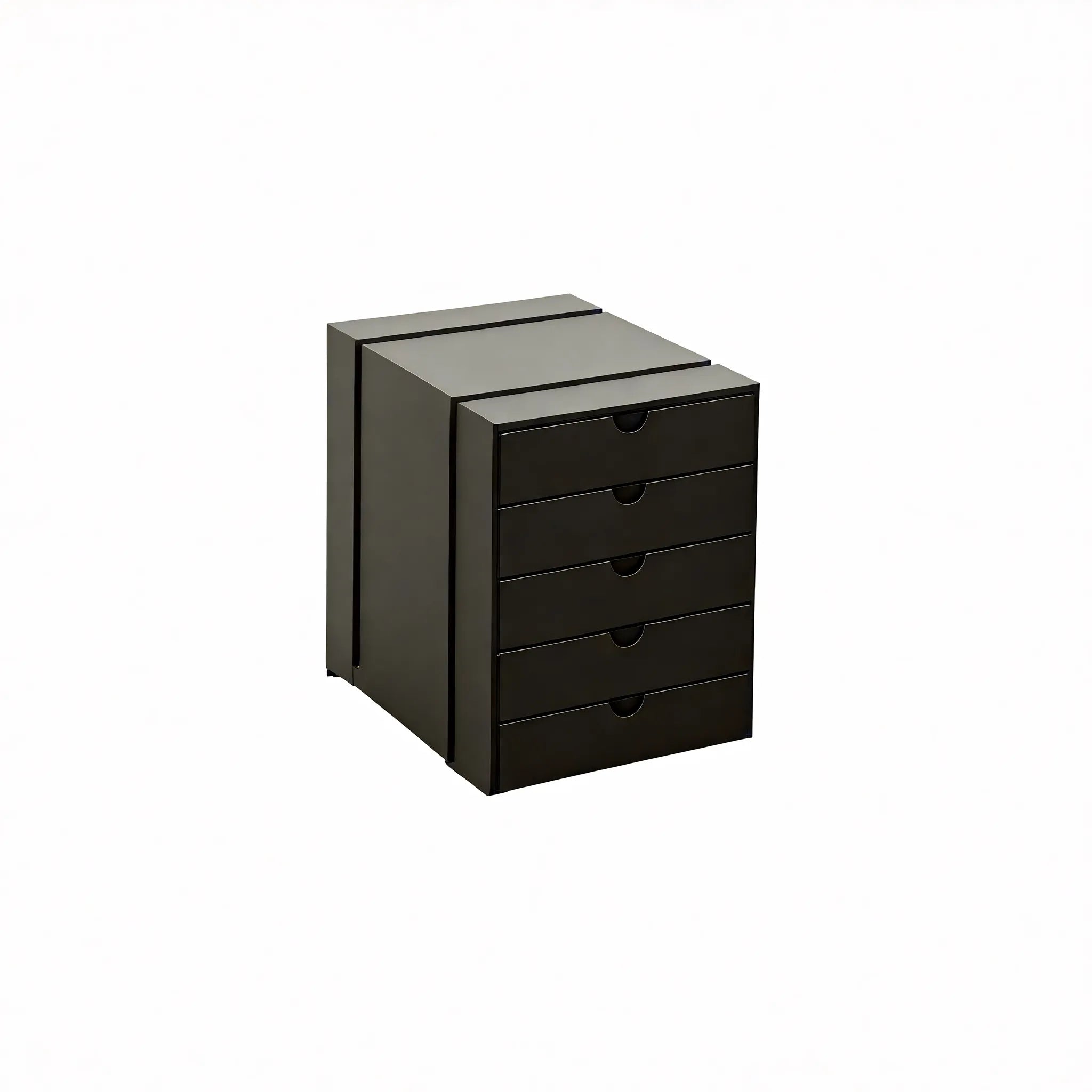 Inos 5 Drawer Set - Retro Modular Storage Drawer Organizer Aescraft Black
