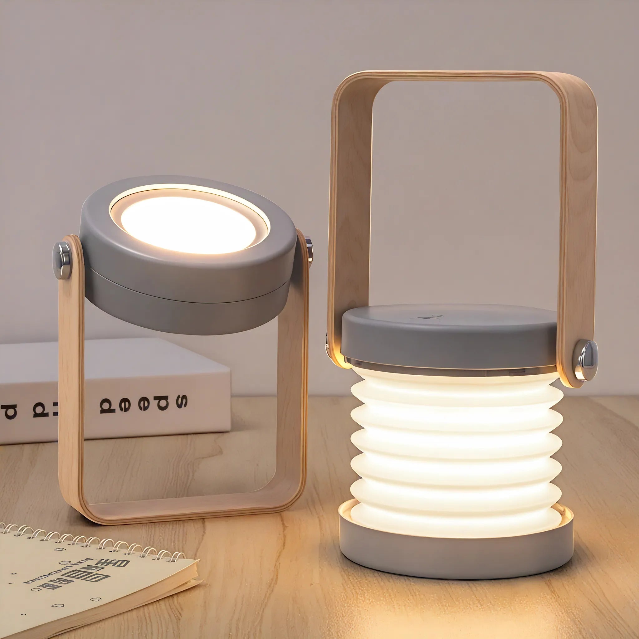LanternGlow Retro Light Aescraft Gray USB Rechargable