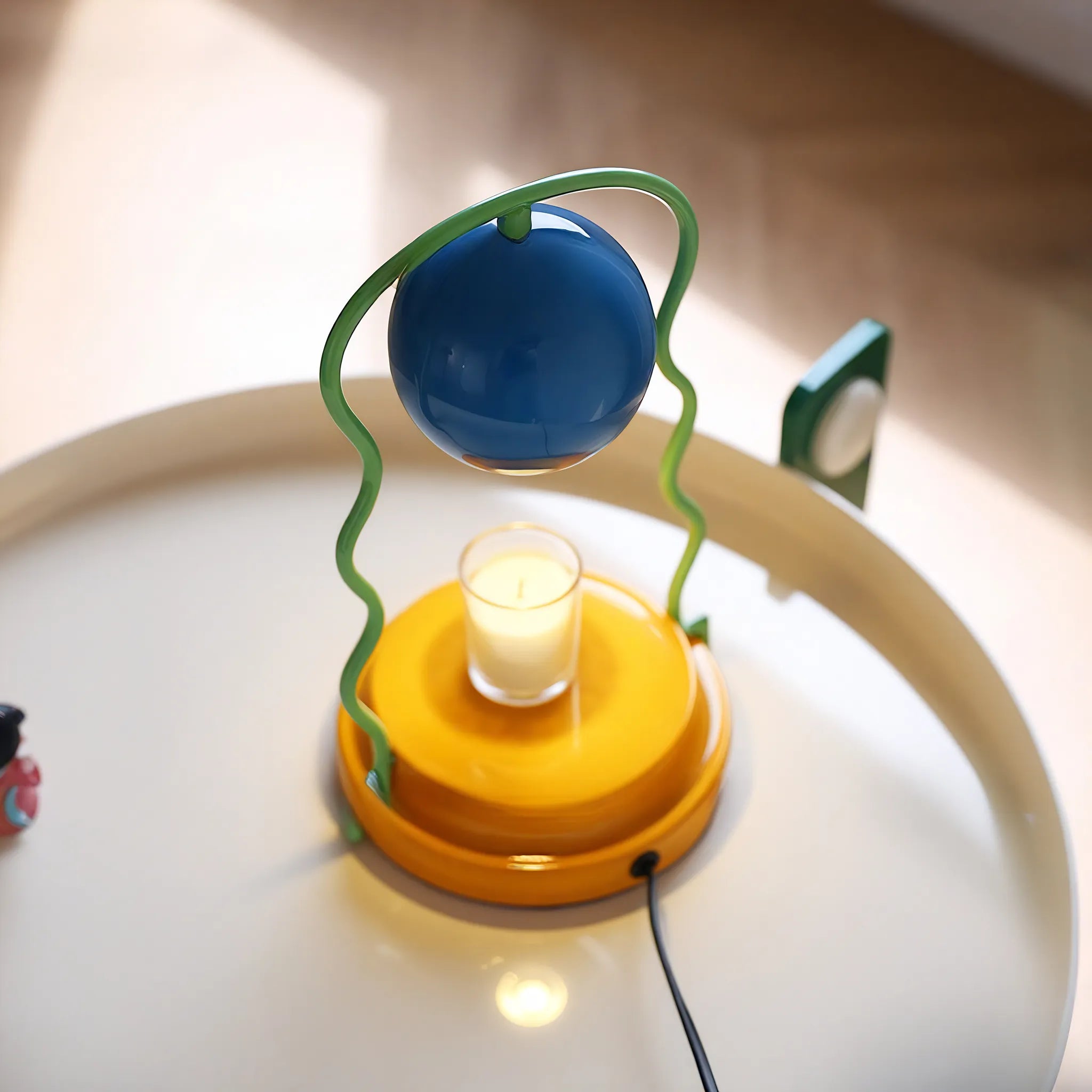 MeltWave Candle Warmer – Playful Aromatic Glow Aescraft