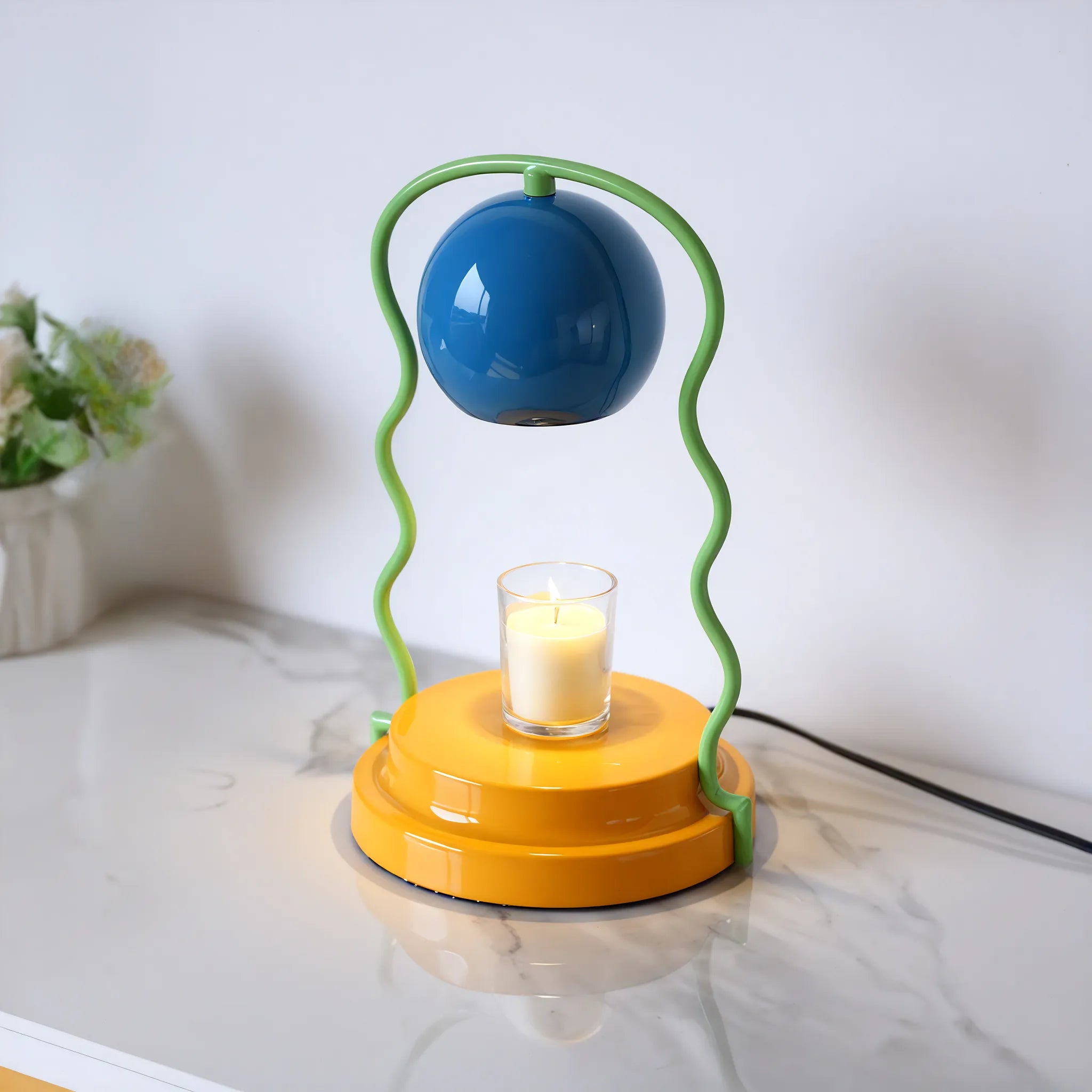MeltWave Candle Warmer – Playful Aromatic Glow Aescraft