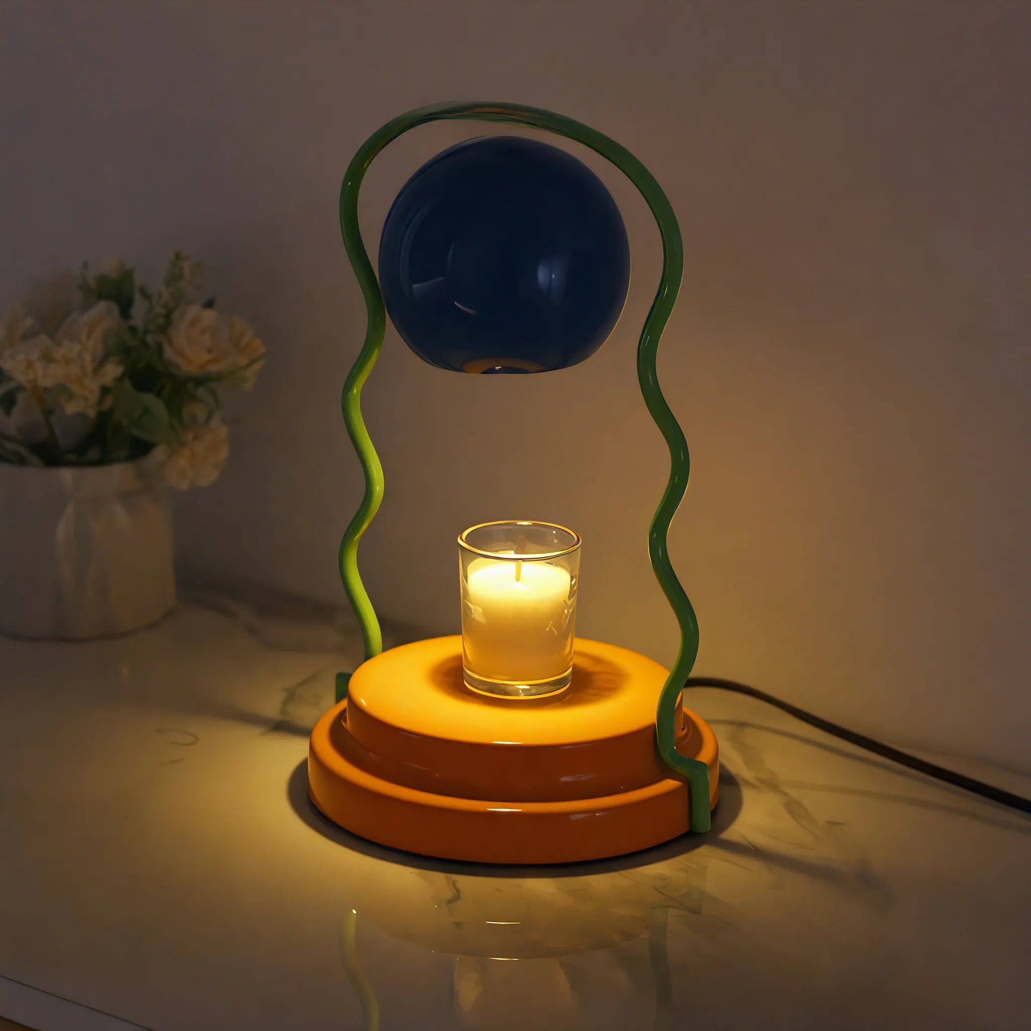 MeltWave Candle Warmer – Playful Aromatic Glow Aescraft
