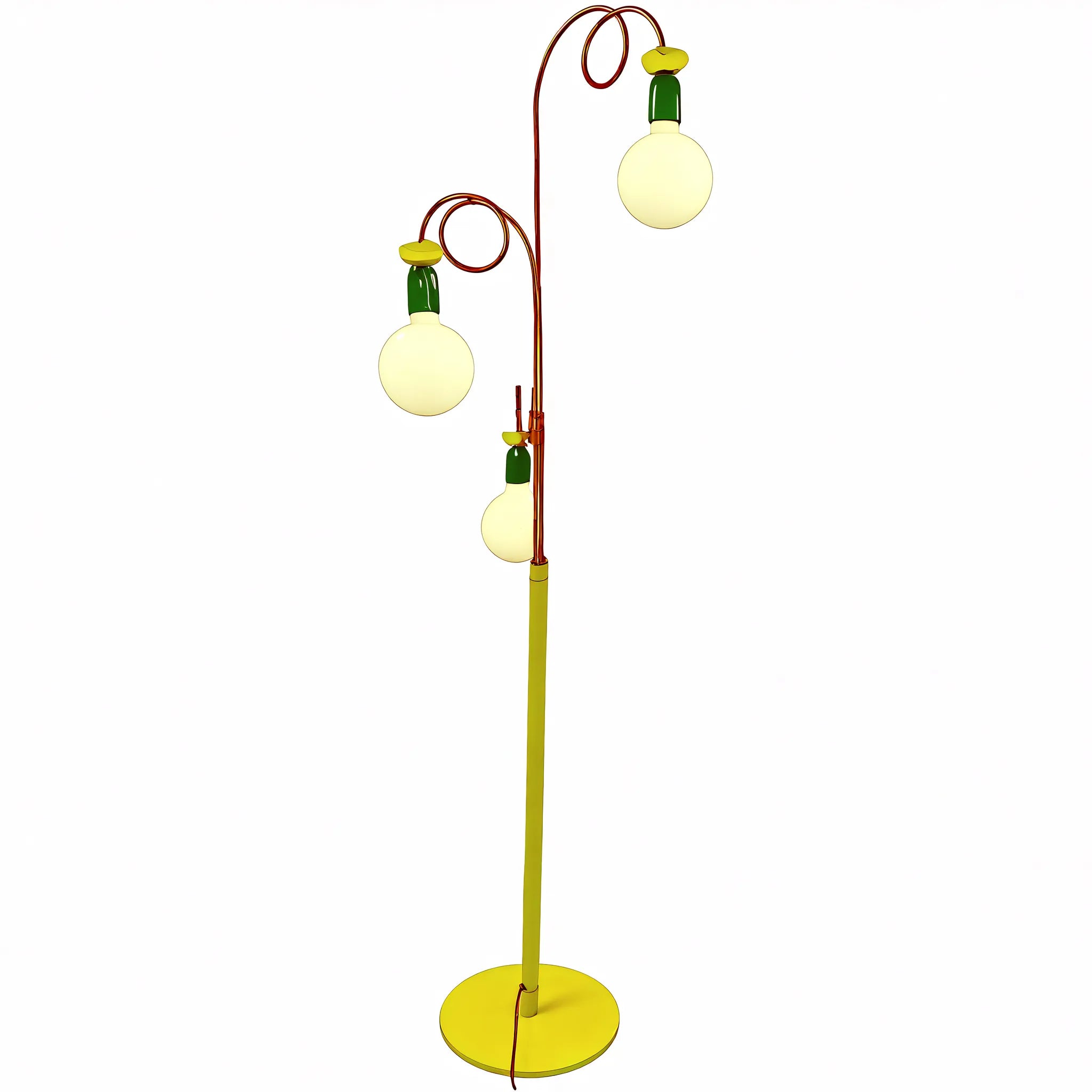 Memphis Glow Twirl Floor Lamp Aescraft