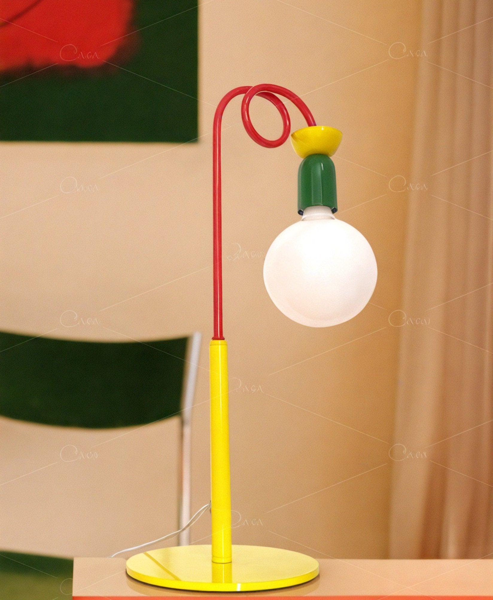 Memphis Glow Twirl Table Lamp Aescraft