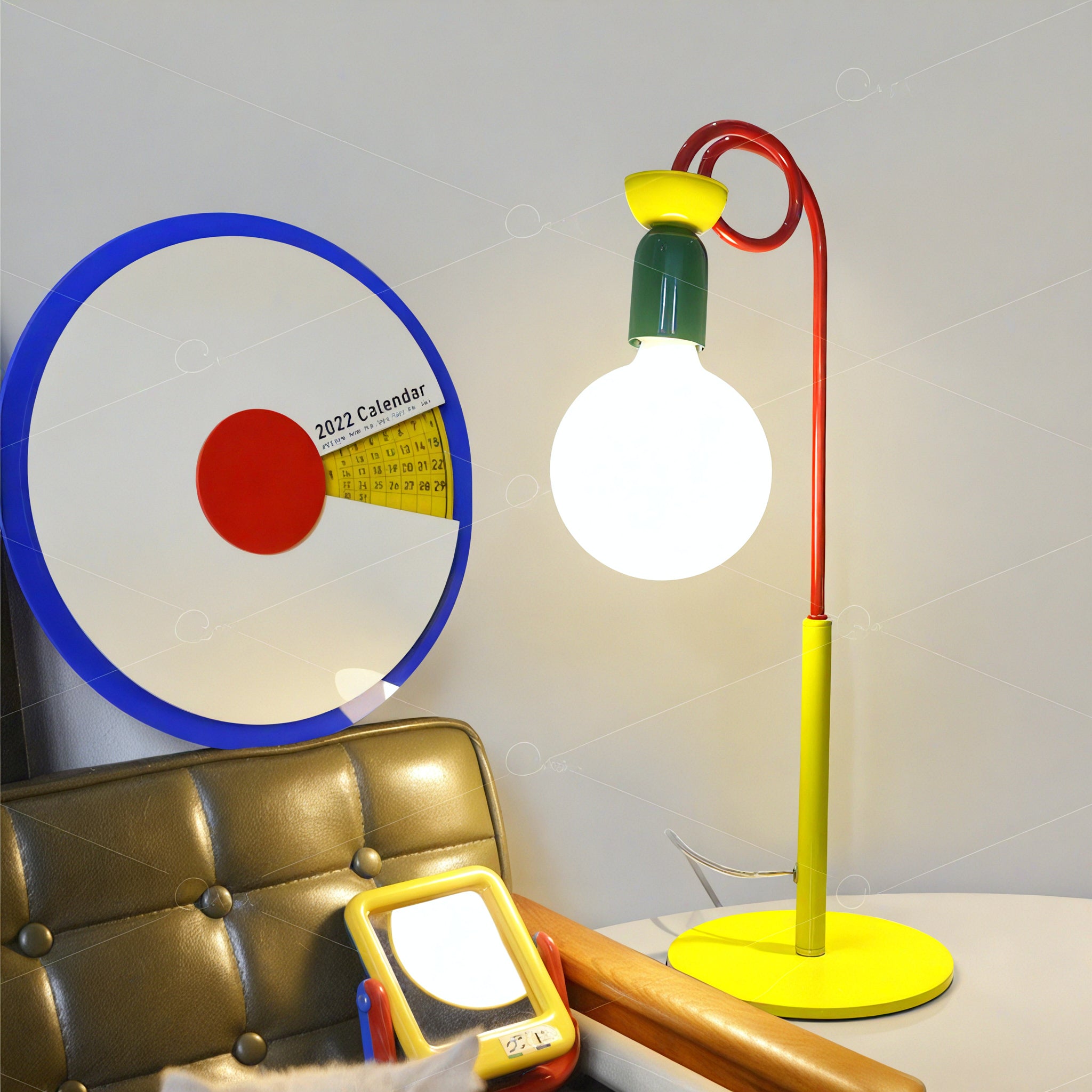Memphis Glow Twirl Table Lamp Aescraft