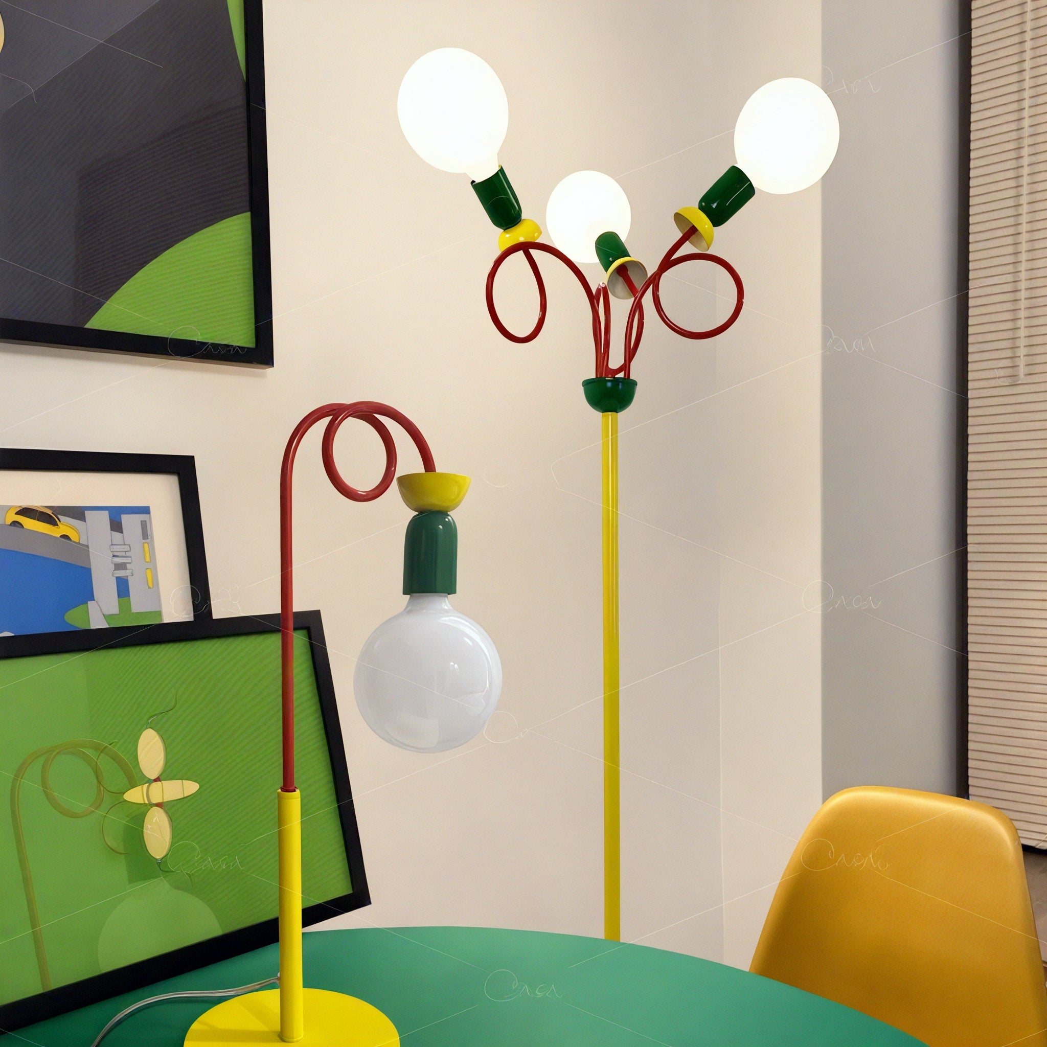 Memphis Glow Twirl Table Lamp Aescraft
