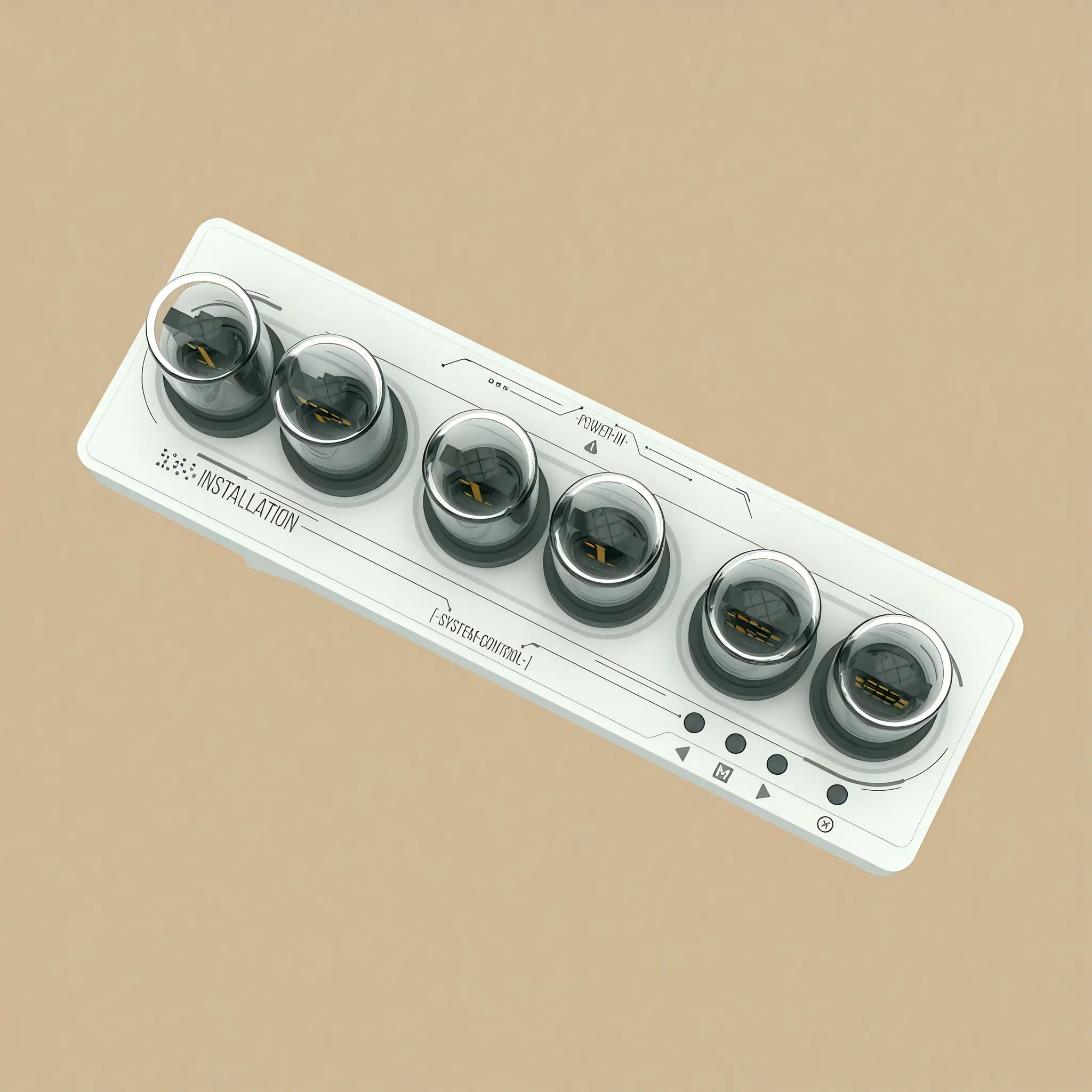 Mini IPS Digital Clock customized Aescraft White(Limited Edition)