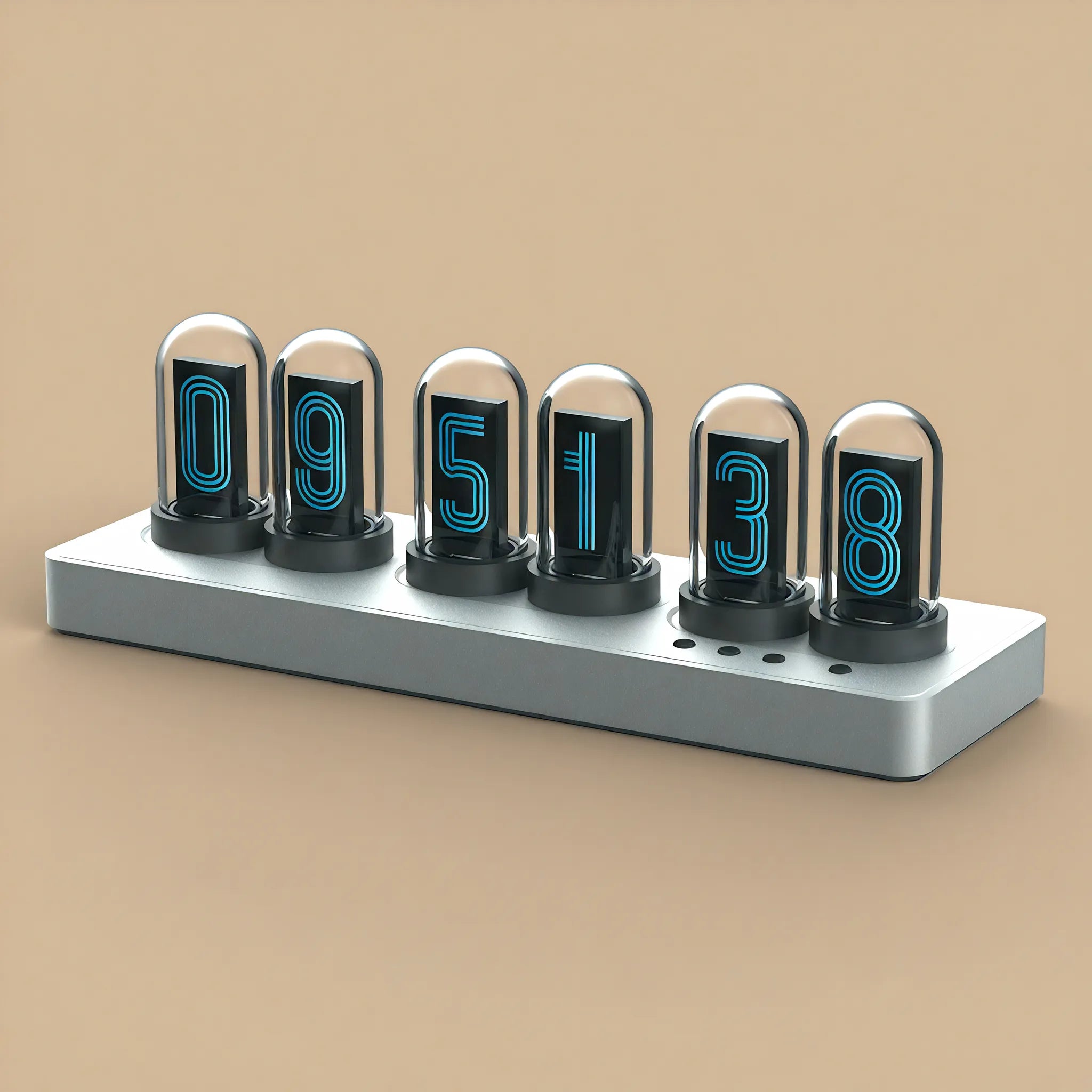 Mini IPS Digital Clock customized Aescraft Silver Gray