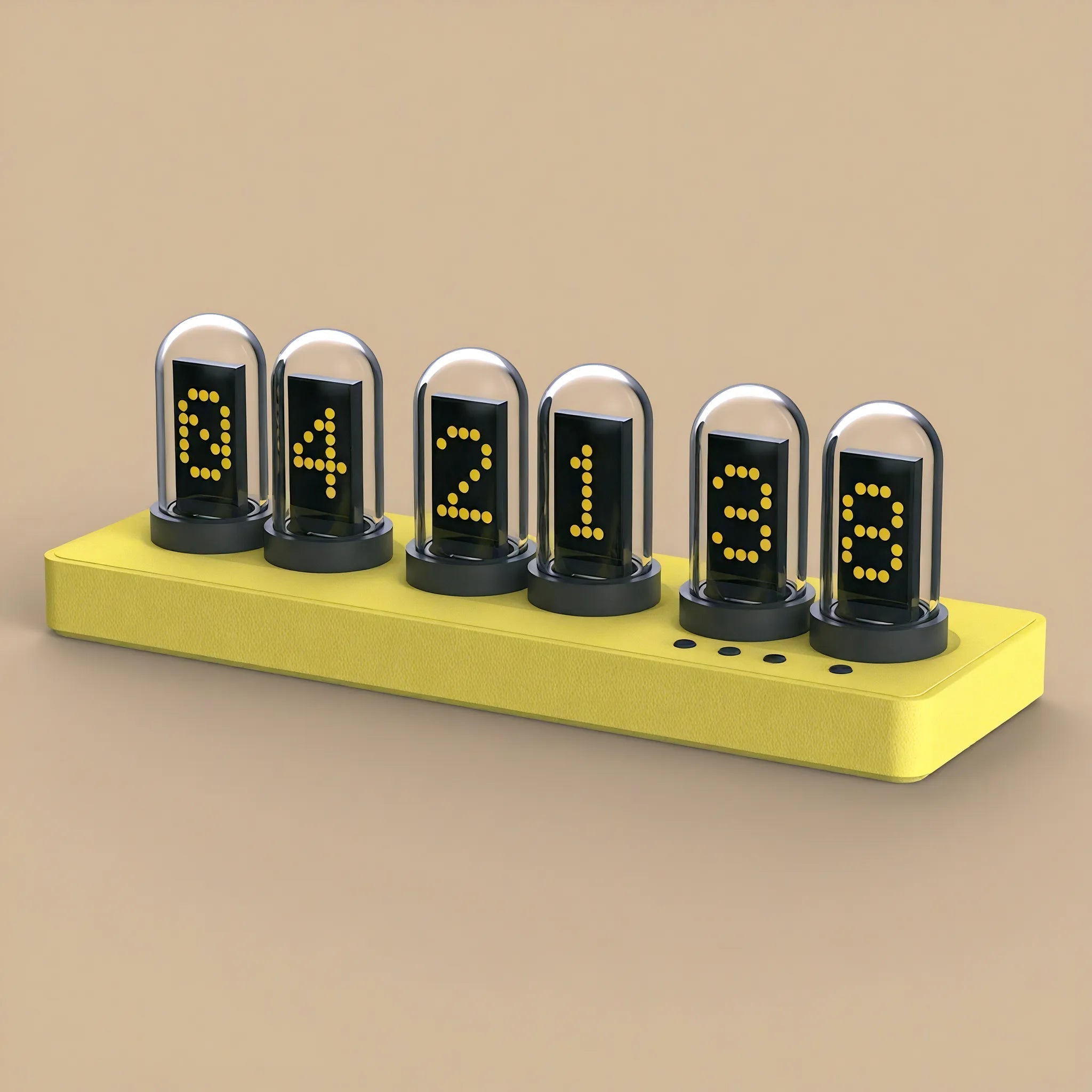 Mini IPS Digital Clock customized Aescraft Yellow