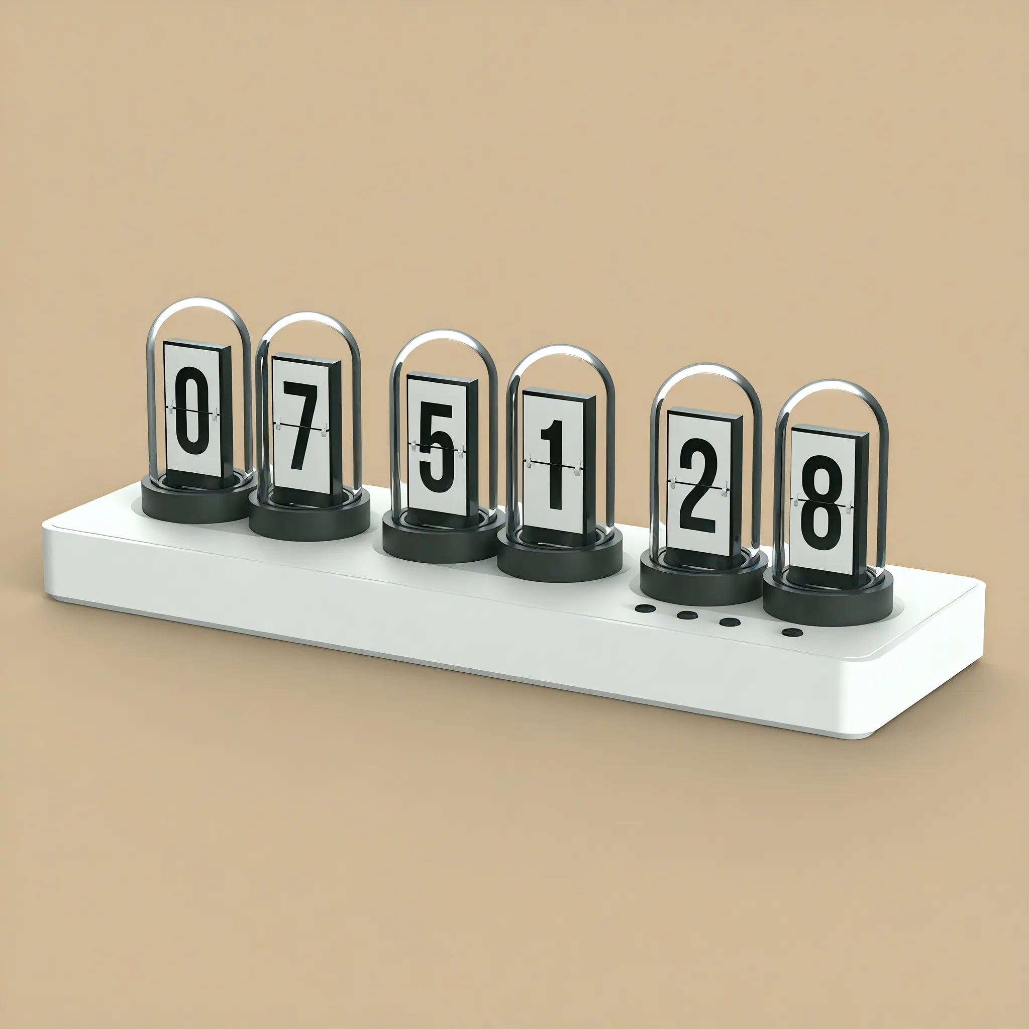 Mini IPS Digital Clock customized Aescraft White