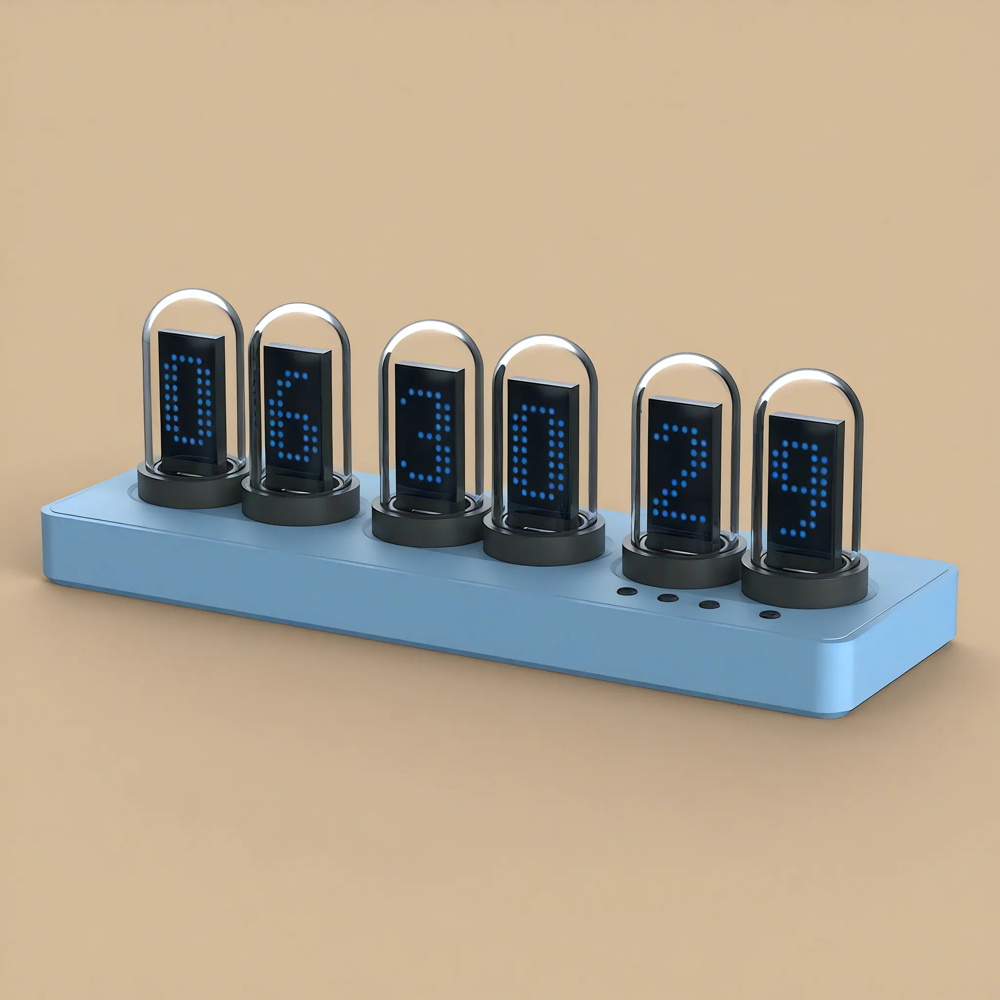 Mini IPS Digital Clock customized Aescraft Blue