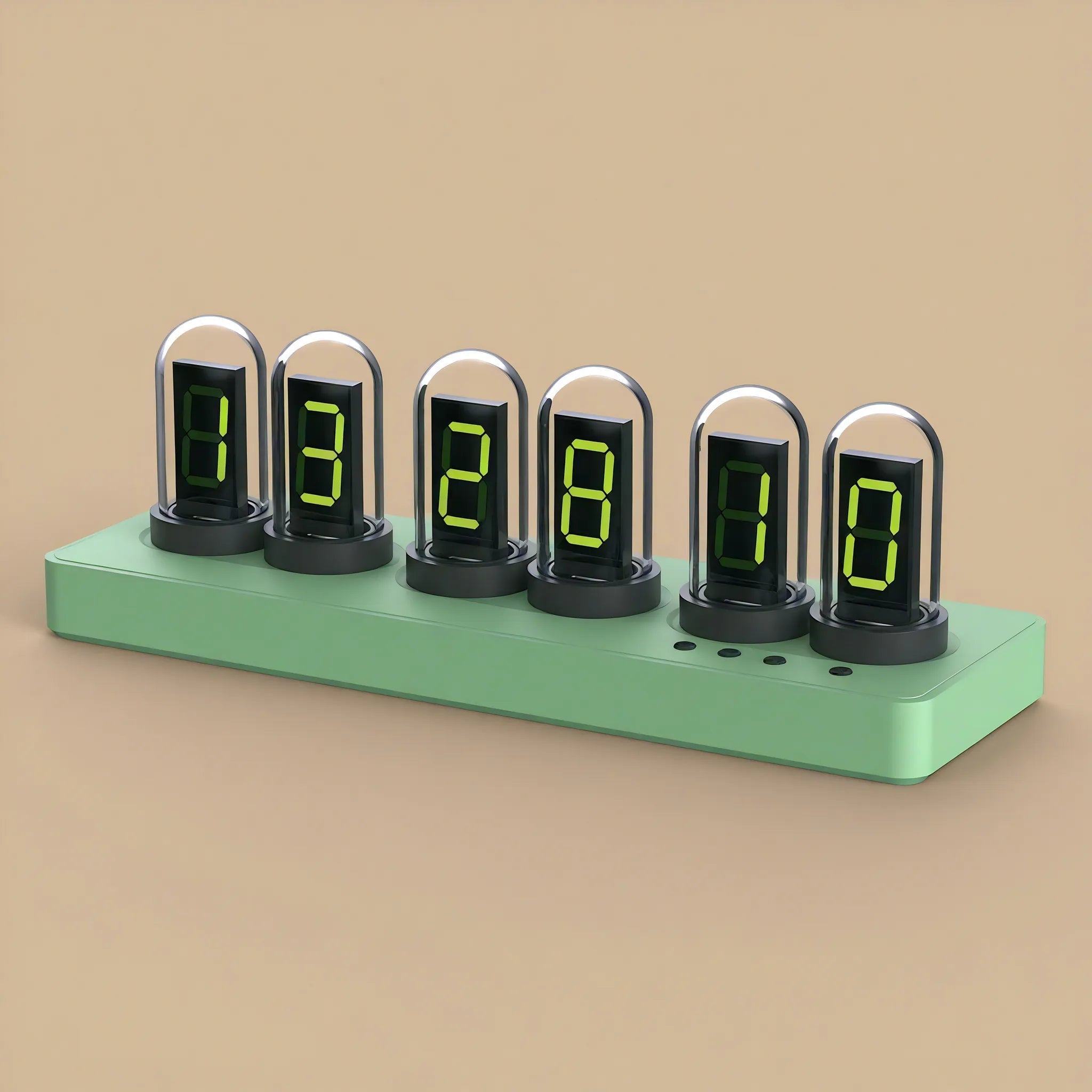 Mini IPS Digital Clock customized Aescraft Green