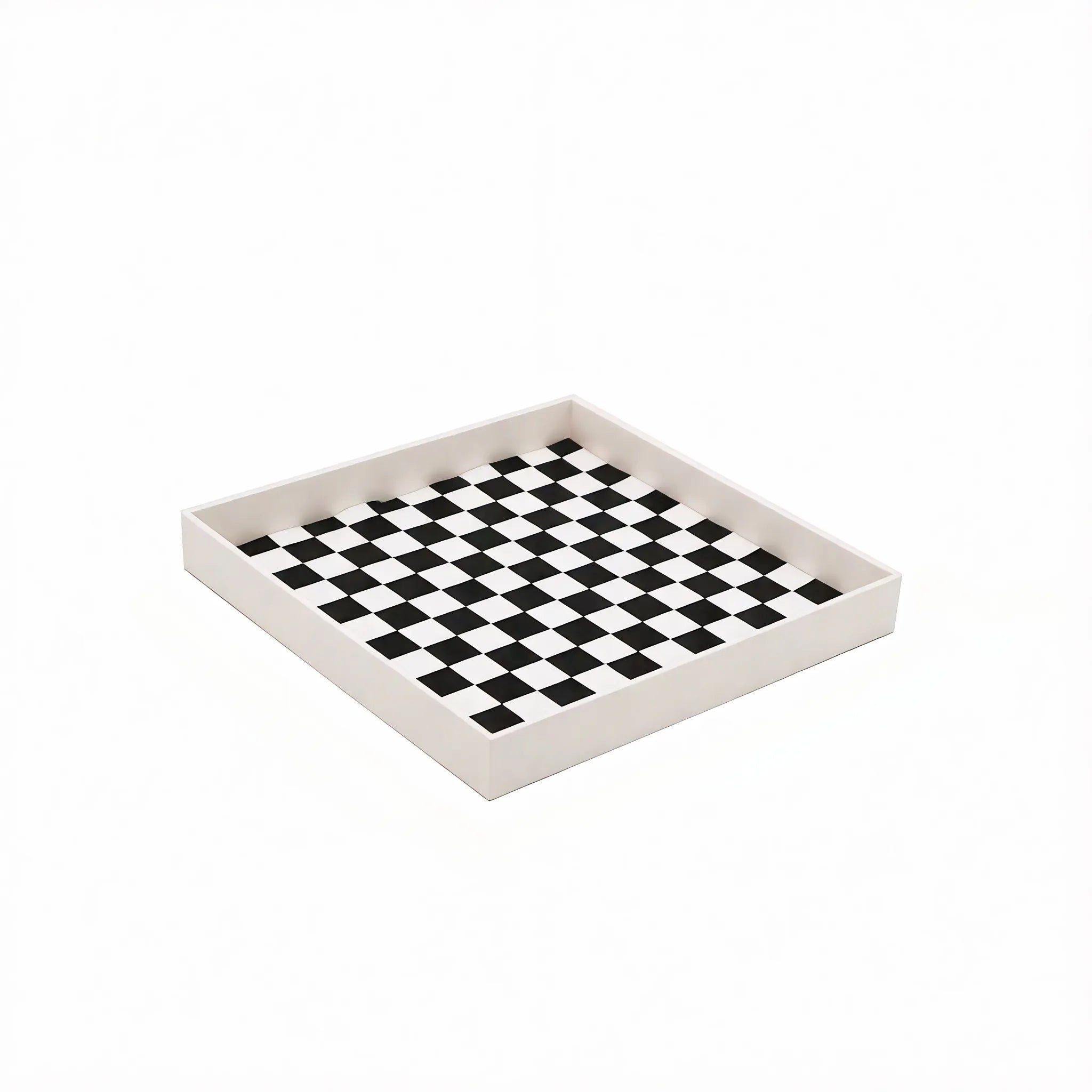 Modern Checkerboard Tray Set customized Aescraft White Square