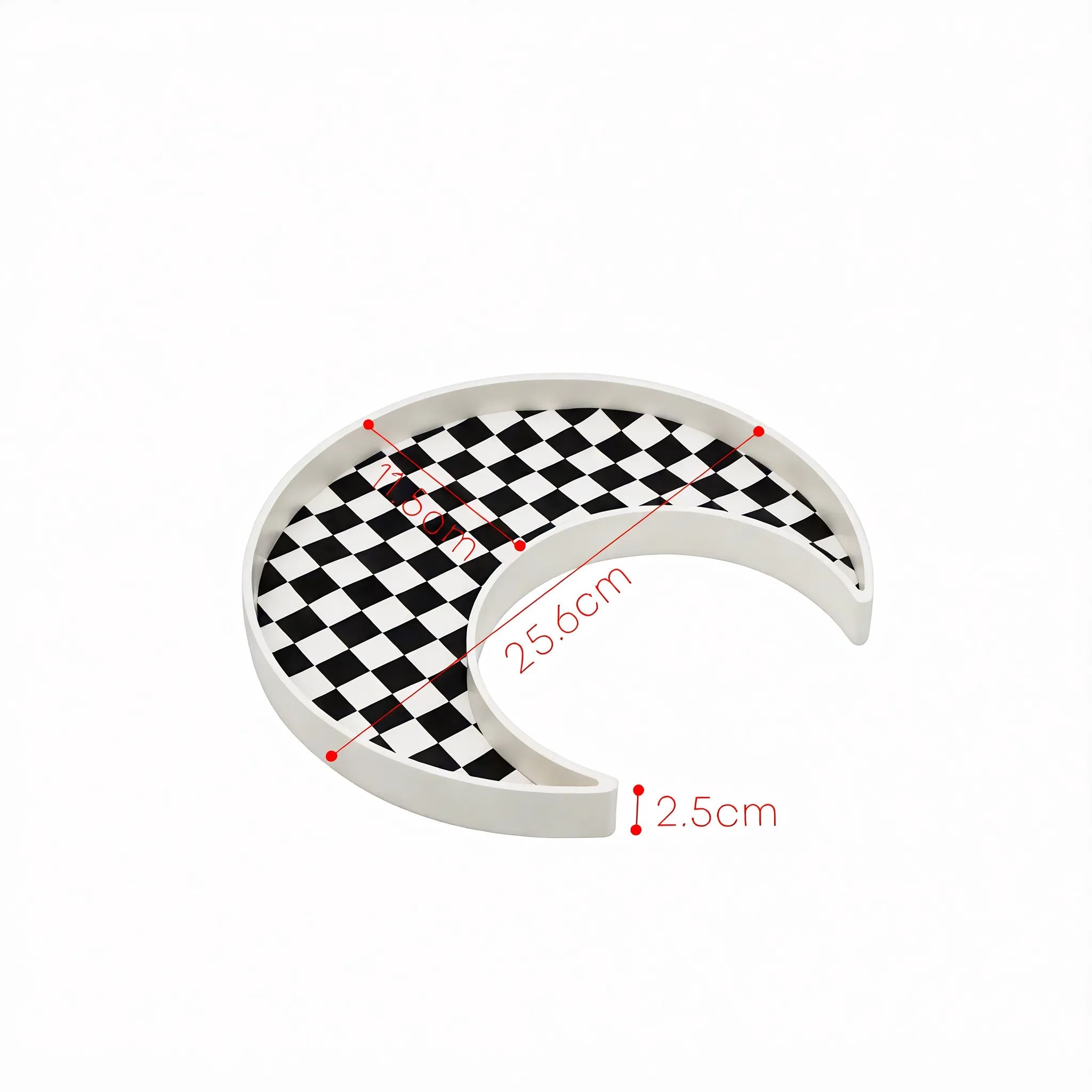 Modern Checkerboard Tray Set customized Aescraft White Crescent