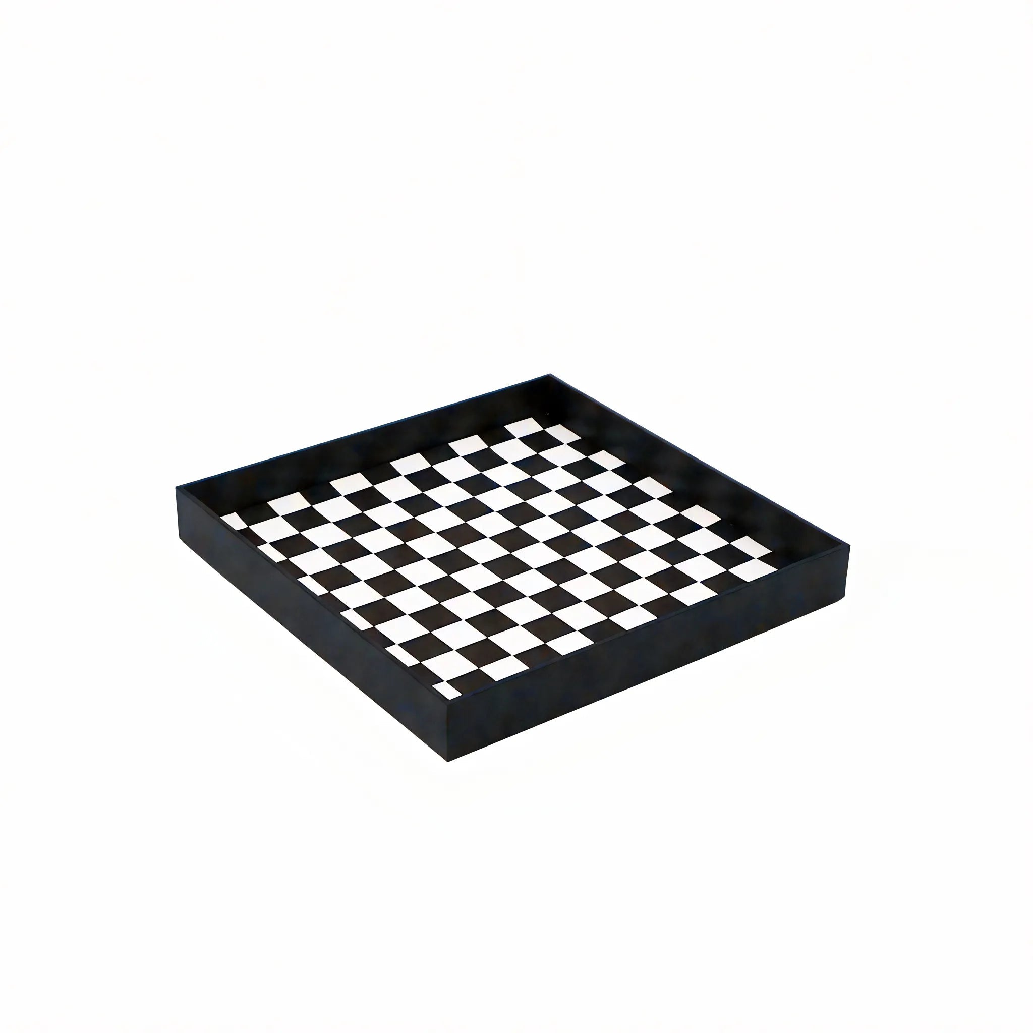 Modern Checkerboard Tray Set customized Aescraft Black Square