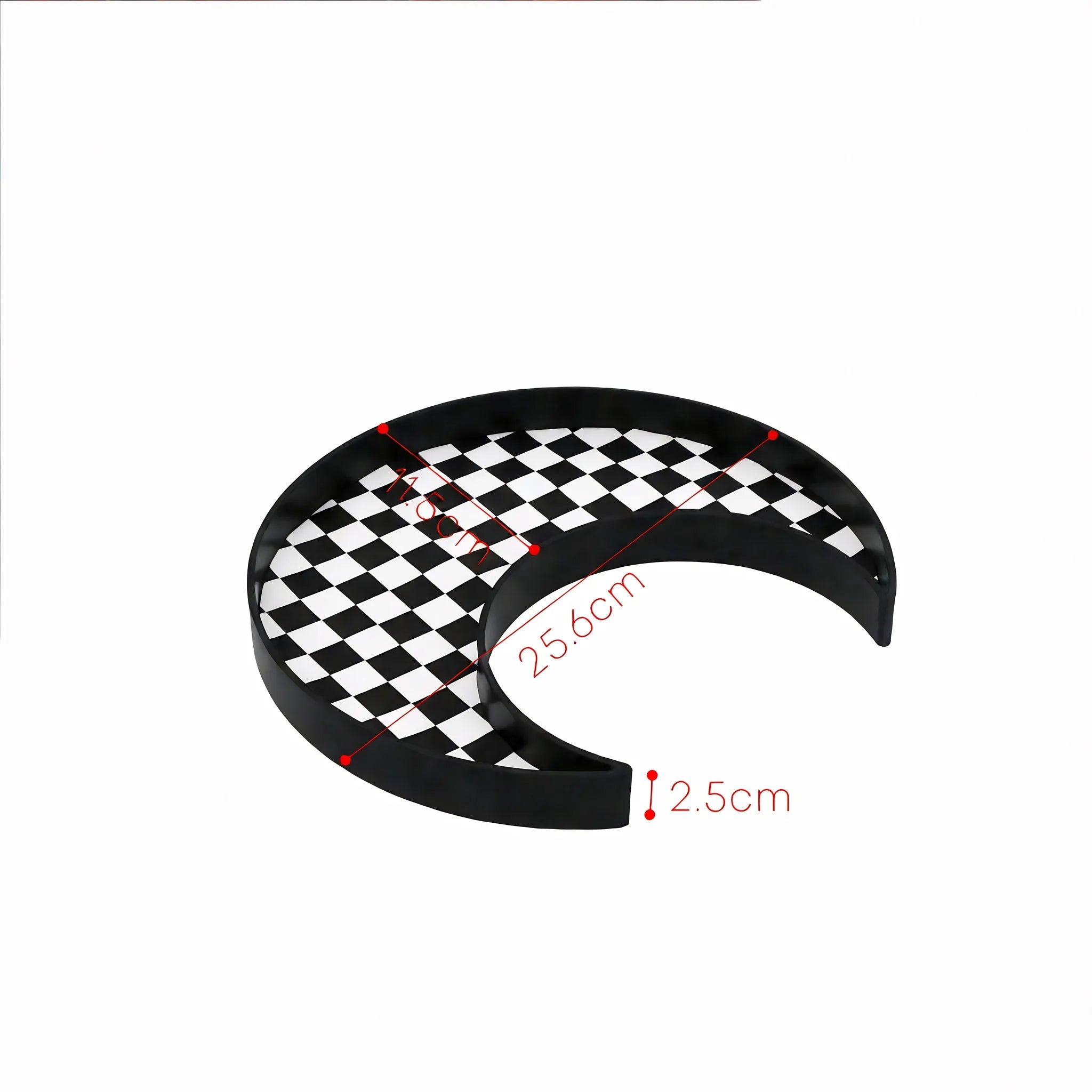 Modern Checkerboard Tray Set customized Aescraft Black Crescent