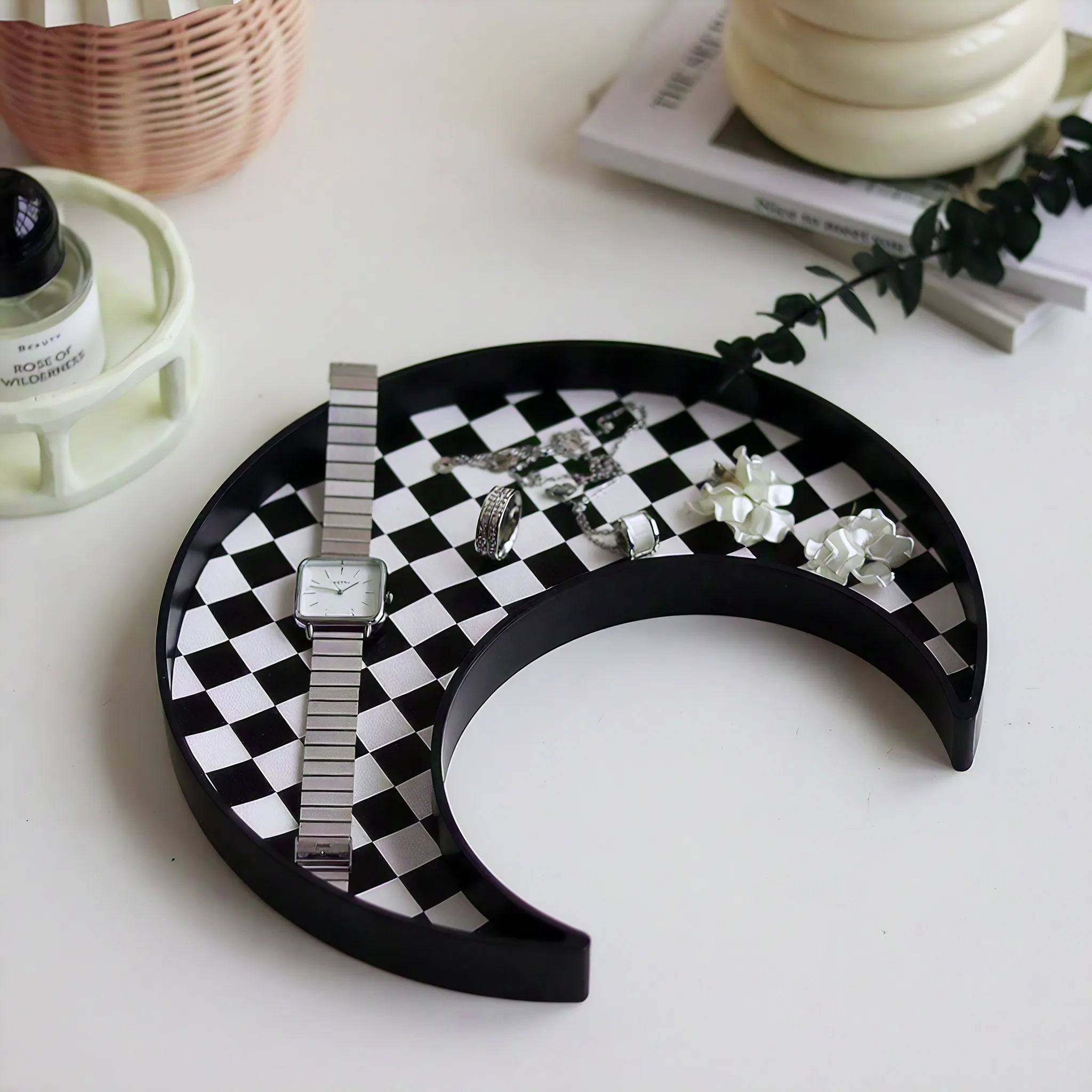 Modern Checkerboard Tray Set customized Aescraft