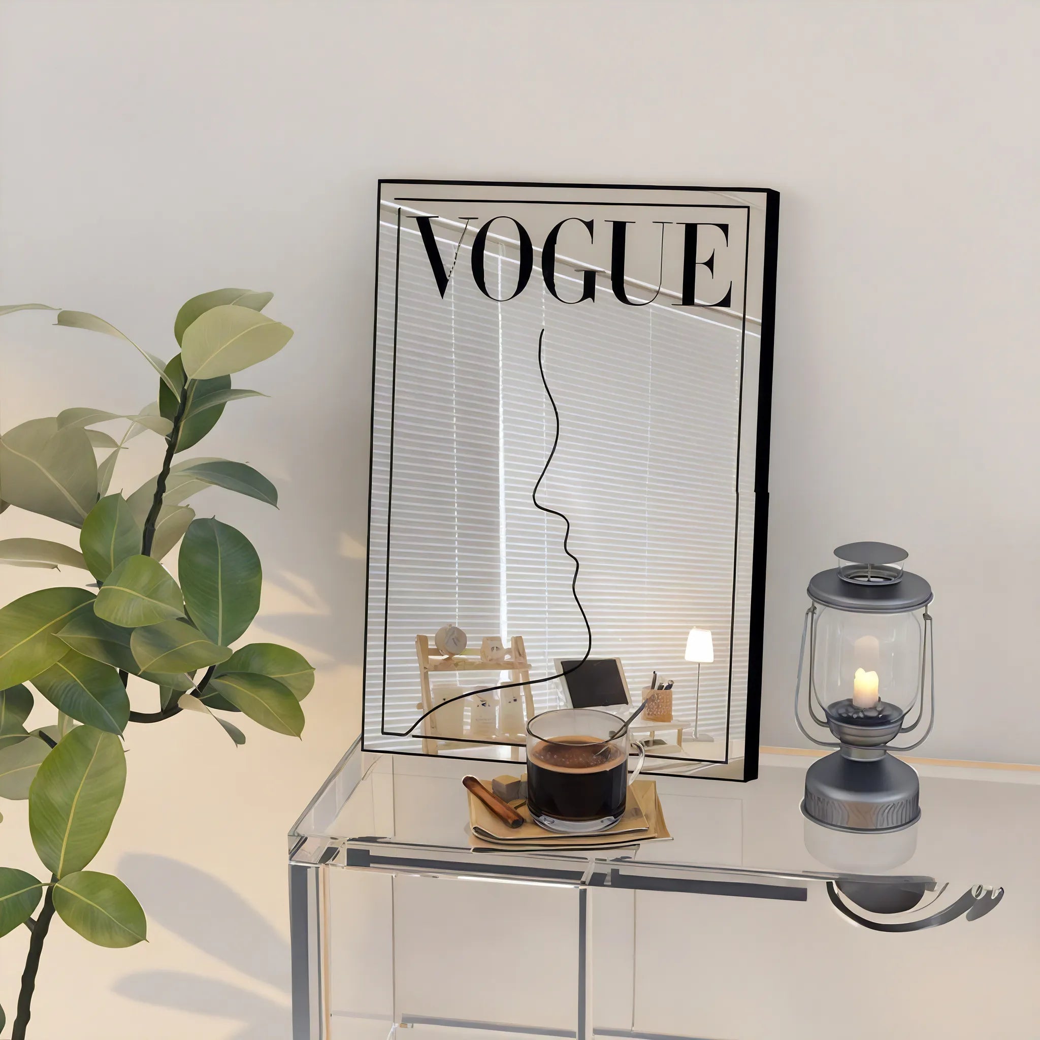 Modern Muse – Vogue-Inspired Mirror Wall Art  Aescraft