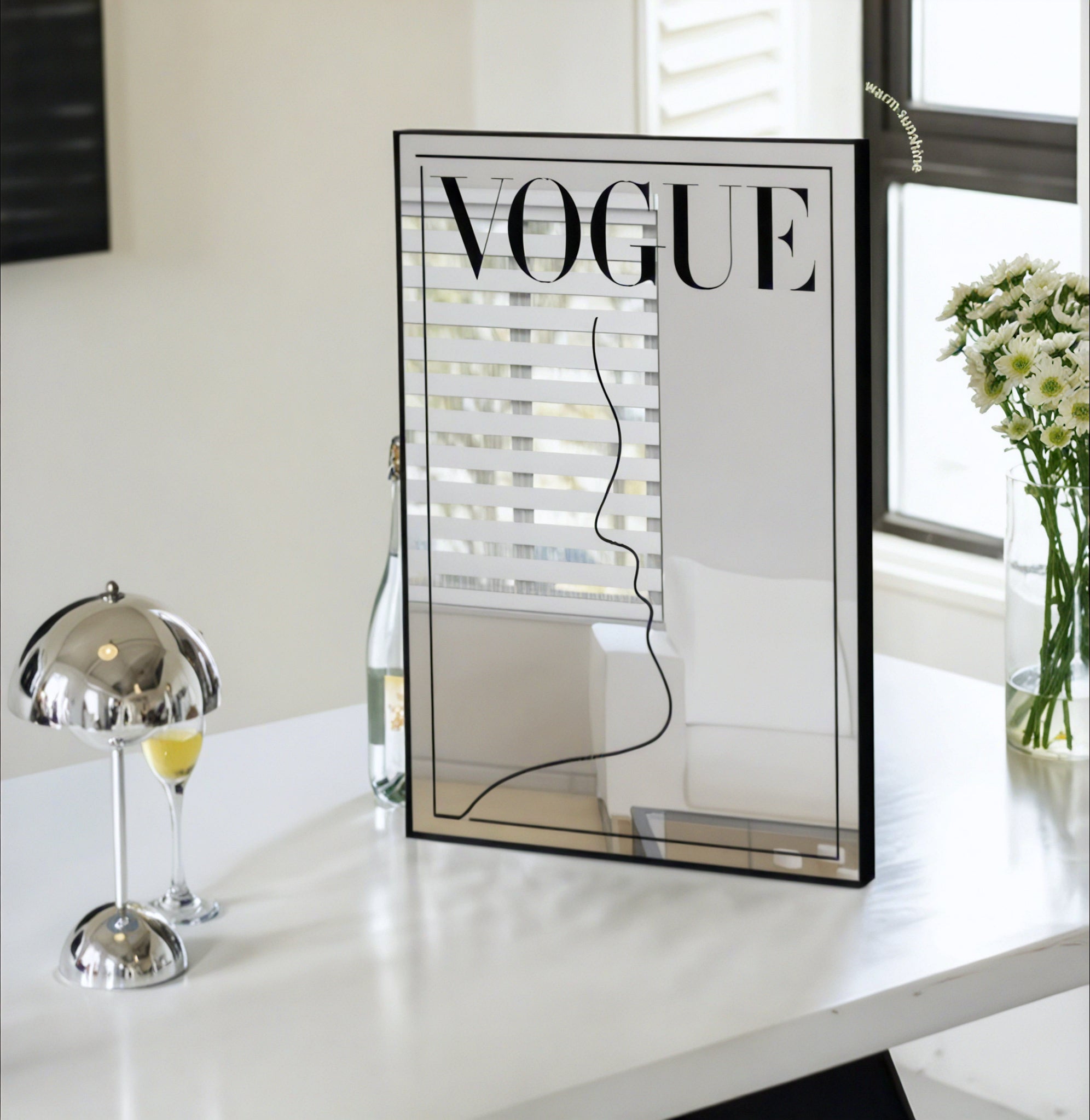 Modern Muse – Vogue-Inspired Mirror Wall Art  Aescraft