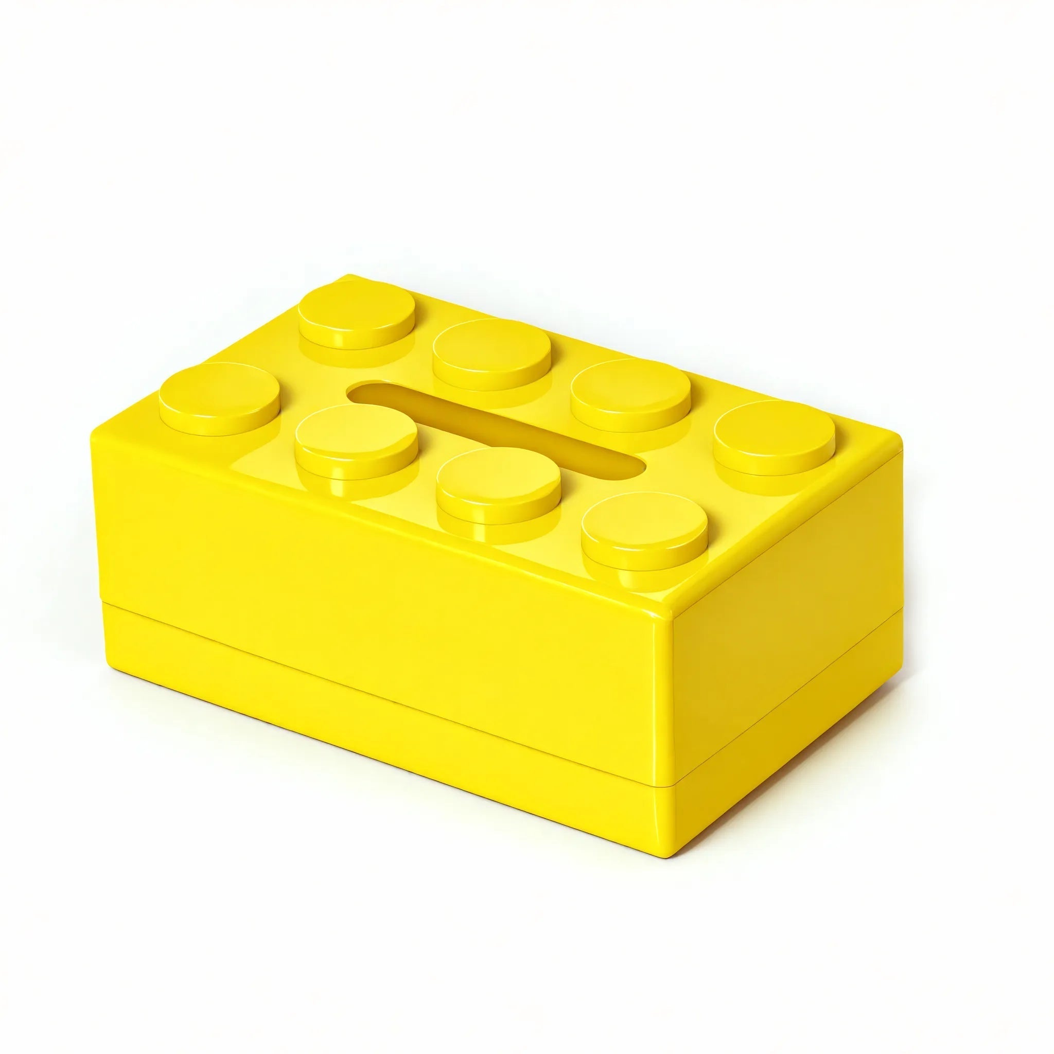 Modular Brick Tissue Box Aescraft Yellow