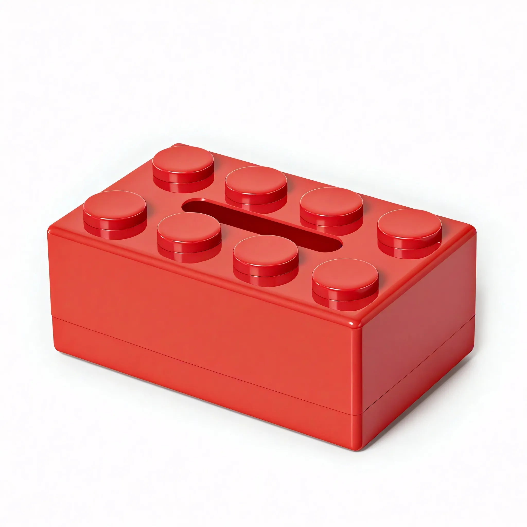 Modular Brick Tissue Box Aescraft Red
