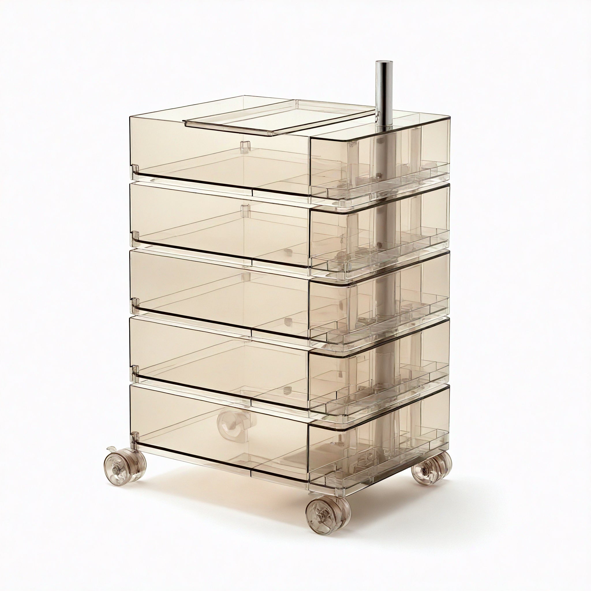 Modular Motion: 360 Degree Container, 5 Drawer Aescraft Translucent Amber