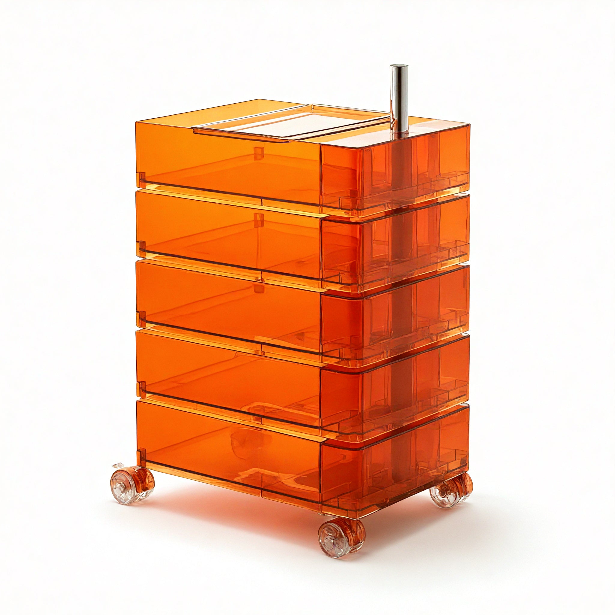 Modular Motion: 360 Degree Container, 5 Drawer Aescraft Transluscent Orange