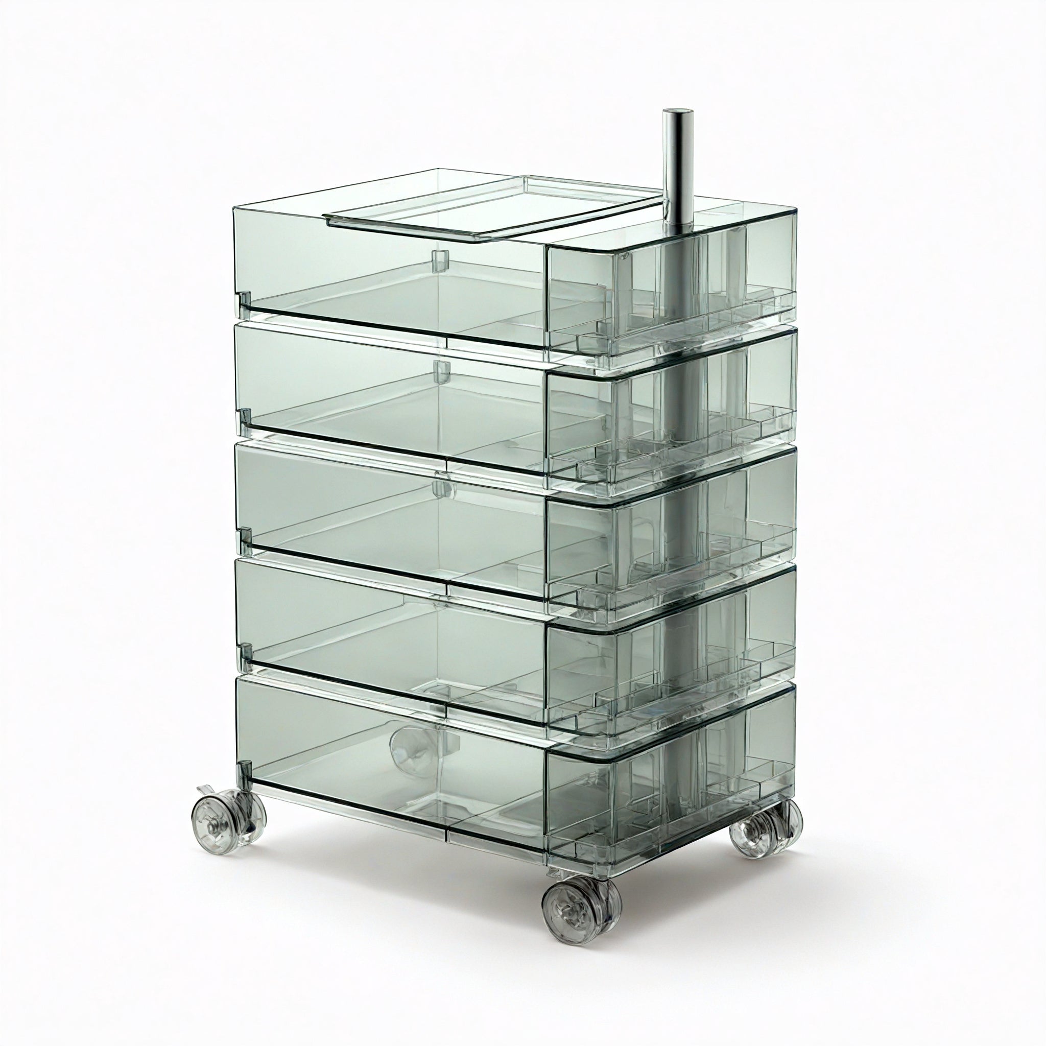 Modular Motion: 360 Degree Container, 5 Drawer Aescraft Transluscent Gray