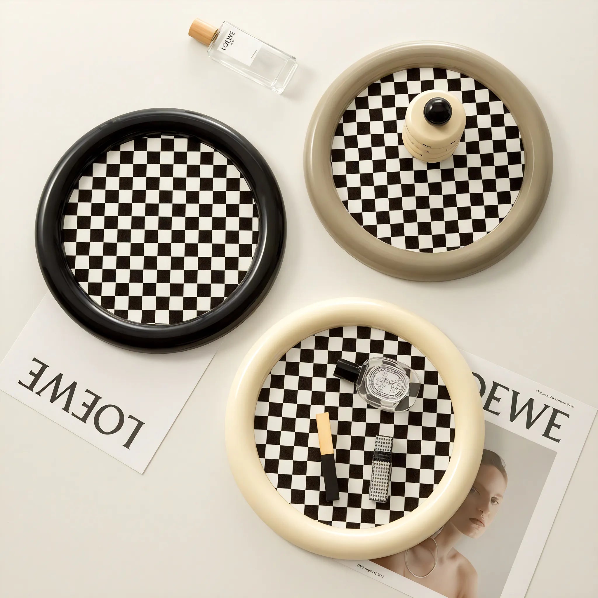 Nordic Checkerboard Organizer Tray Aescraft