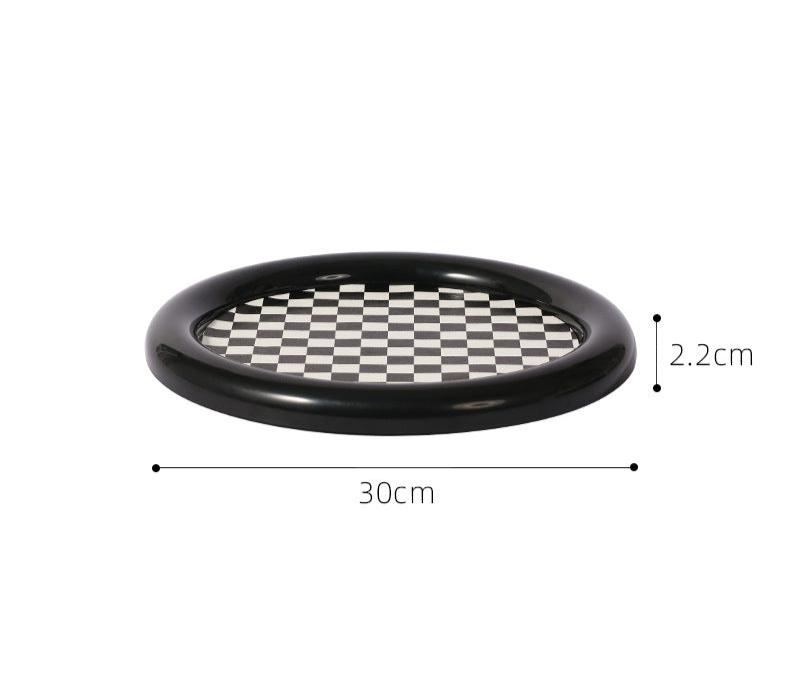 Nordic Checkerboard Organizer Tray Aescraft Black