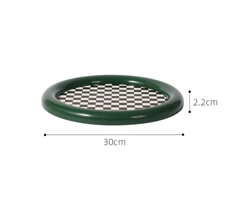 Nordic Checkerboard Organizer Tray Aescraft Green