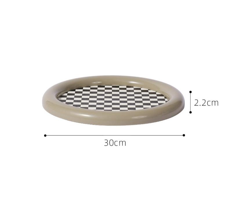 Nordic Checkerboard Organizer Tray Aescraft Beige