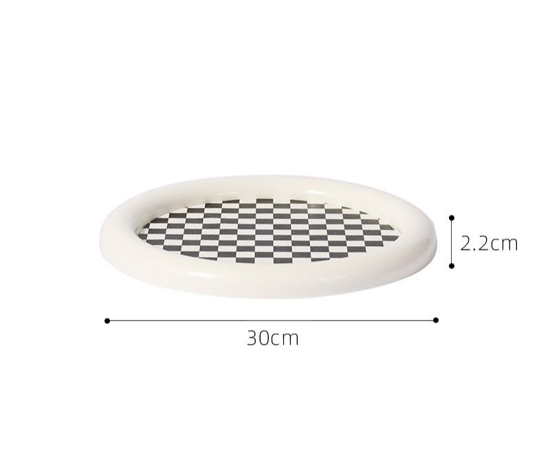 Nordic Checkerboard Organizer Tray Aescraft White
