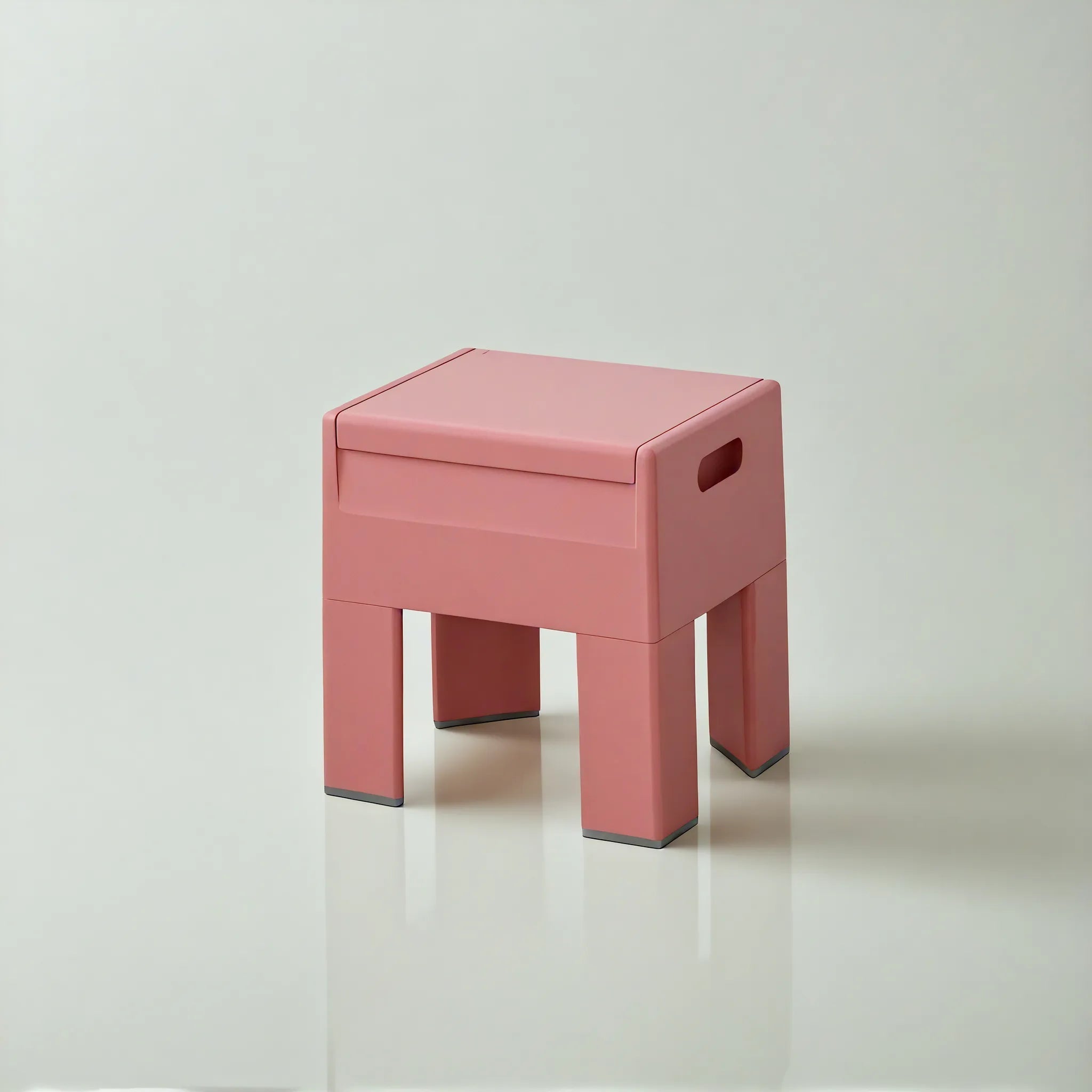 Nordic Nook: The Hidden Storage Stool Aescraft Pink