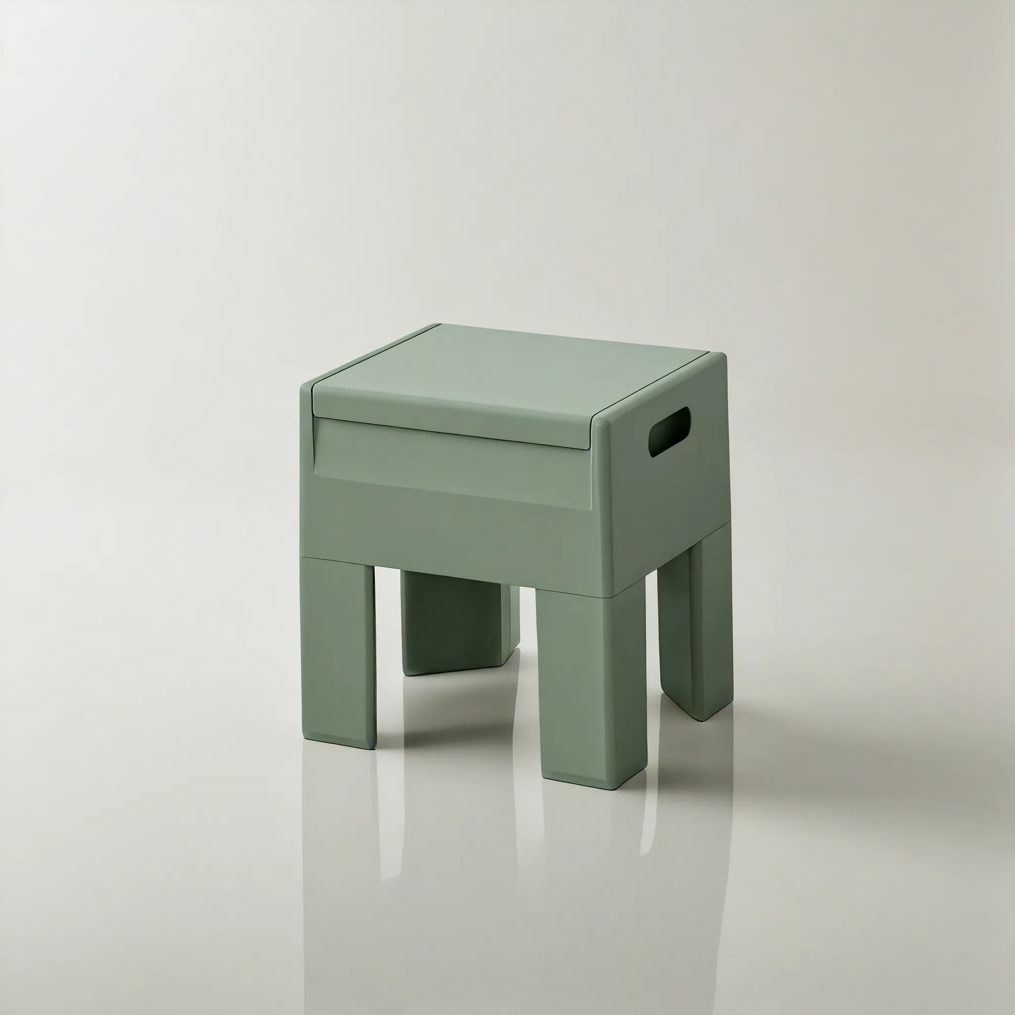 Nordic Nook: The Hidden Storage Stool Aescraft Matcha Green