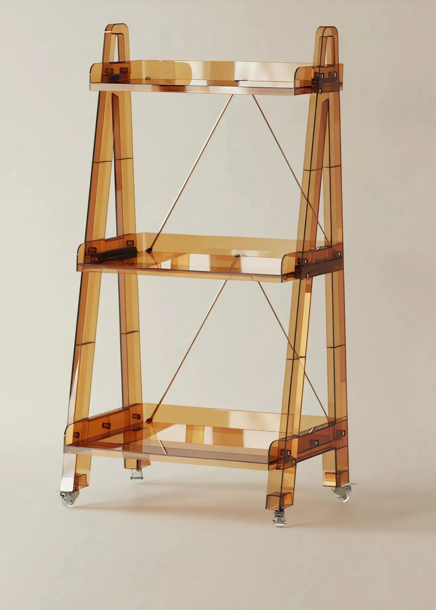 Nordic Shelf Ladder Organizer: Stylish & Space-Saving Aescraft 3 Amber-3